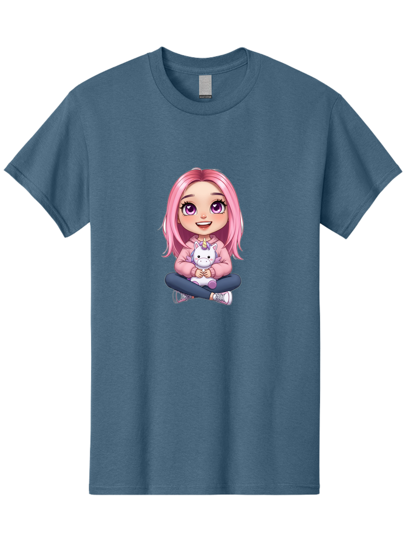 Pink-Haired-Girl-With-Unicorn Men'S Graphic Tee, 100% Cotton, Comfortable Casual Summer Wear, Machine Washable, Vintage Camera, Old Camera, Antique Camera, Black Camera, Classic Photography, Photography Equipment, Nostalgic Device, Bal131