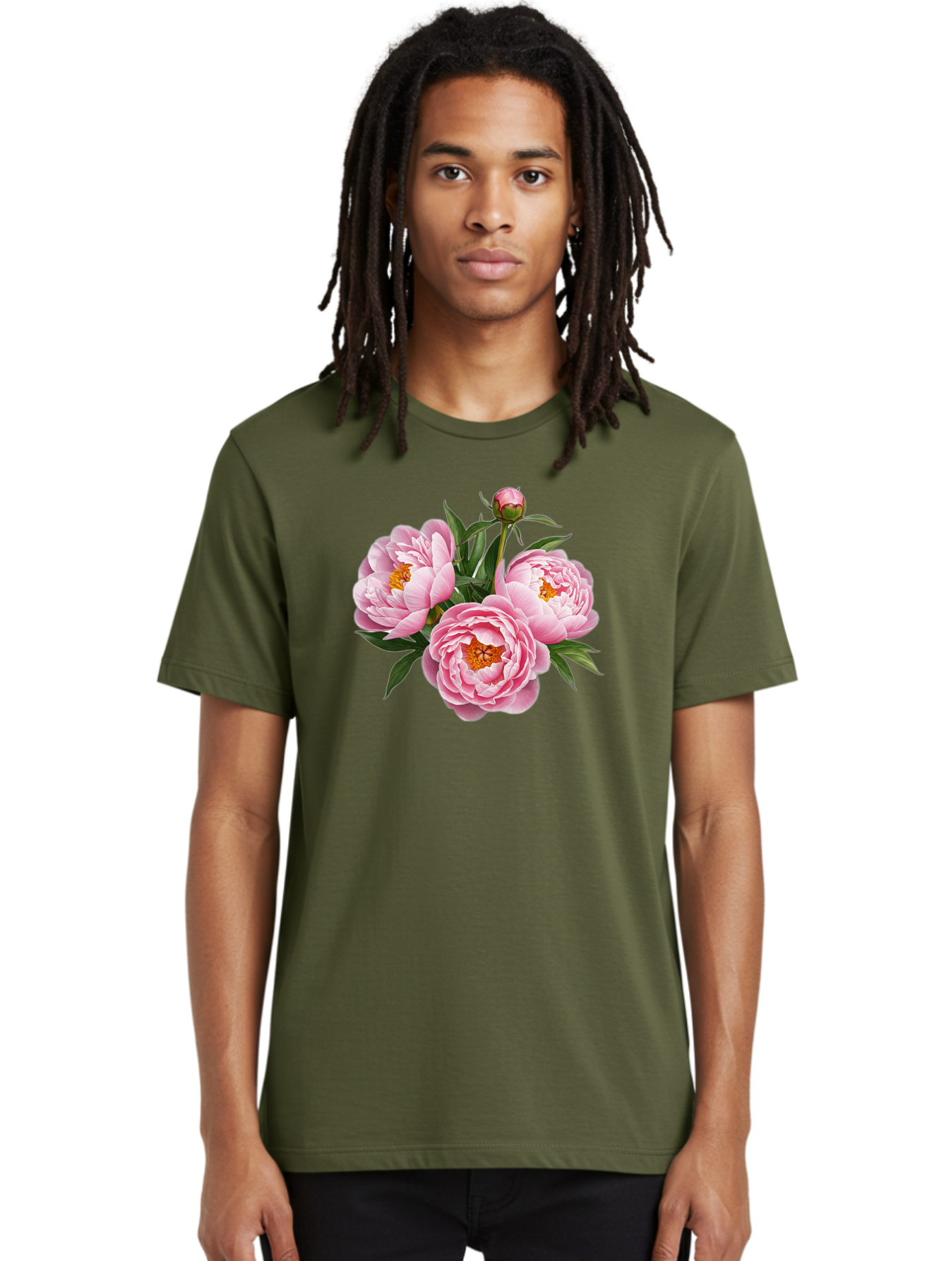 Pink-Peonies-5 Men'S Graphic Tee, 100% Cotton, Comfortable Casual Summer Wear, Machine Washable, Vintage Camera, Old Camera, Antique Camera, Black Camera, Classic Photography, Photography Equipment, Nostalgic Device, Film Camera, Camera Art Bal139