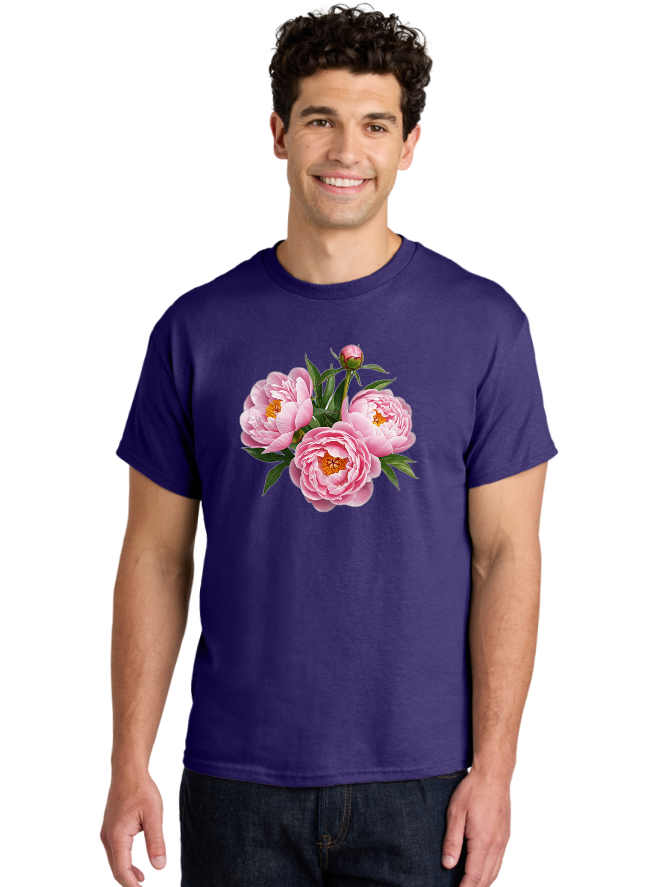 Pink-Peonies-5 Men'S Graphic Tee, 100% Cotton, Comfortable Casual Summer Wear, Machine Washable, Vintage Camera, Old Camera, Antique Camera, Black Camera, Classic Photography, Photography Equipment, Nostalgic Device, Film Camera, Camera Art Bal139