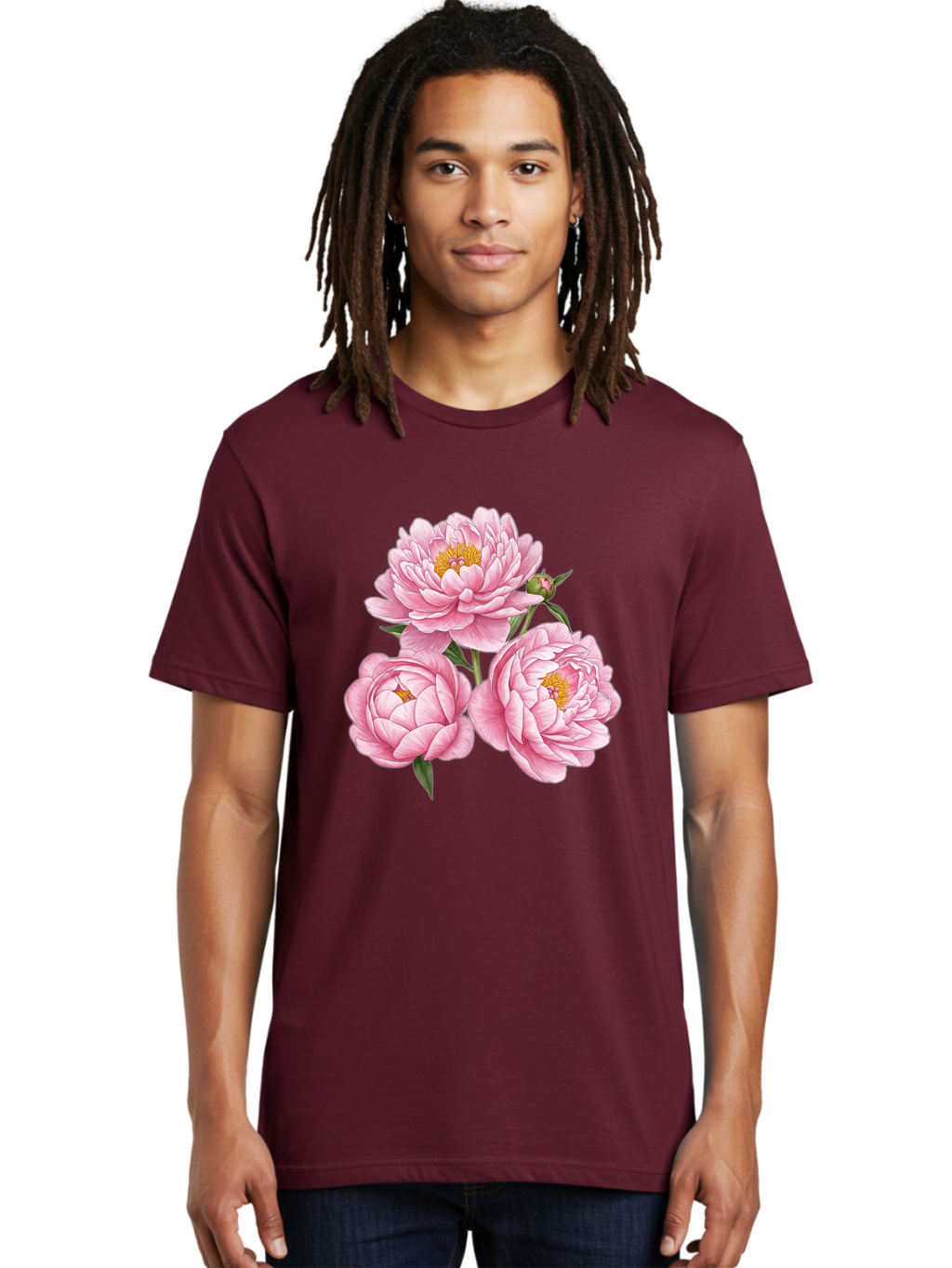 Pink-Peonies Men'S Graphic Tee, 100% Cotton, Comfortable Casual Summer Wear, Machine Washable, Vintage Camera, Old Camera, Antique Camera, Black Camera, Classic Photography, Photography Equipment, Nostalgic Device, Film Camera, Camera Art Bal141