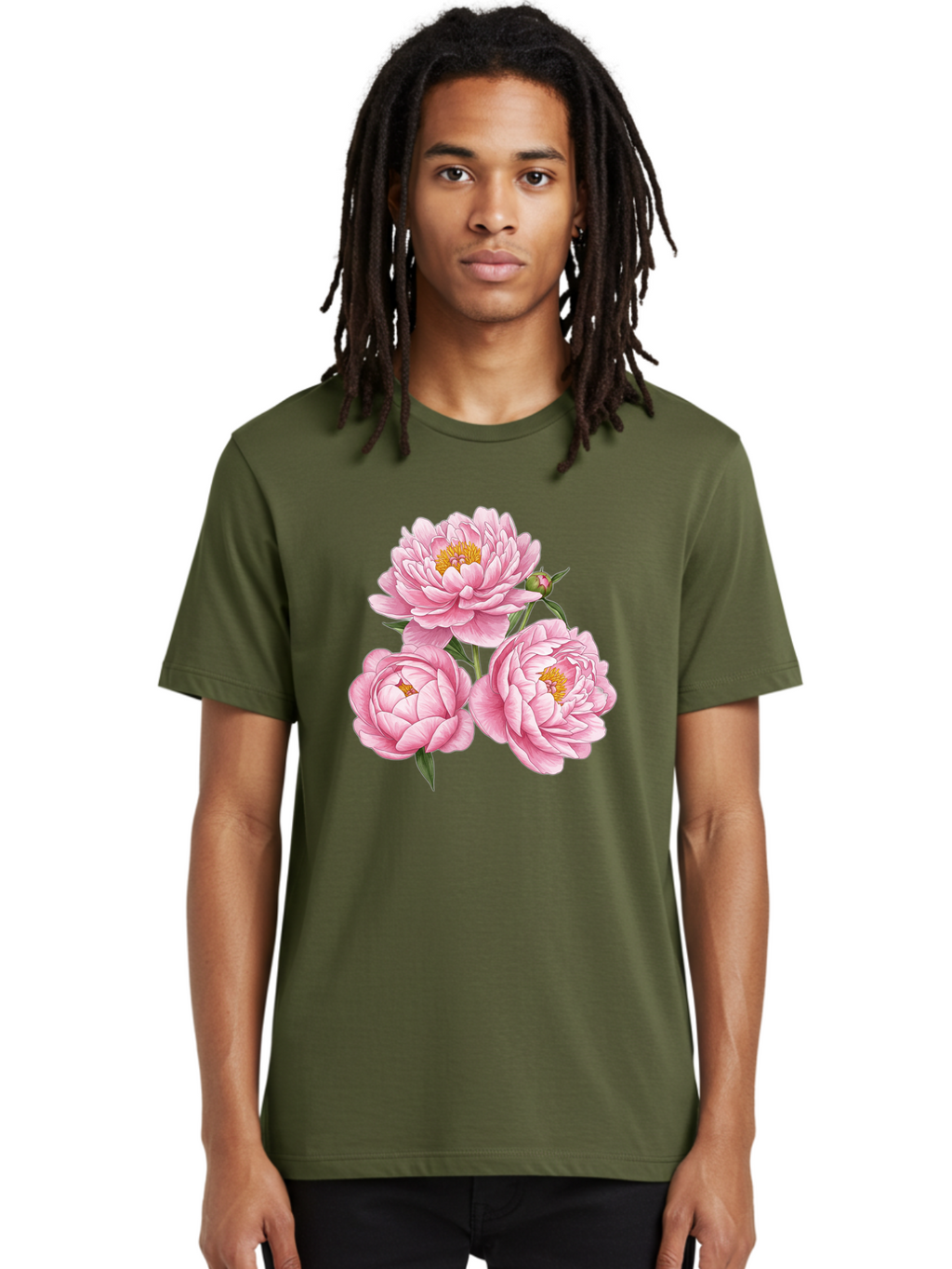 Pink-Peonies Men'S Graphic Tee, 100% Cotton, Comfortable Casual Summer Wear, Machine Washable, Vintage Camera, Old Camera, Antique Camera, Black Camera, Classic Photography, Photography Equipment, Nostalgic Device, Film Camera, Camera Art Bal141