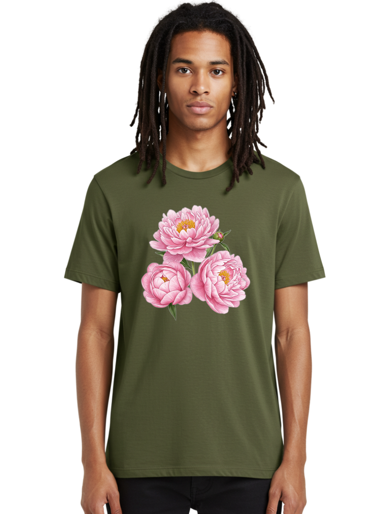Pink-Peonies Men'S Graphic Tee, 100% Cotton, Comfortable Casual Summer Wear, Machine Washable, Vintage Camera, Old Camera, Antique Camera, Black Camera, Classic Photography, Photography Equipment, Nostalgic Device, Film Camera, Camera Art Bal141