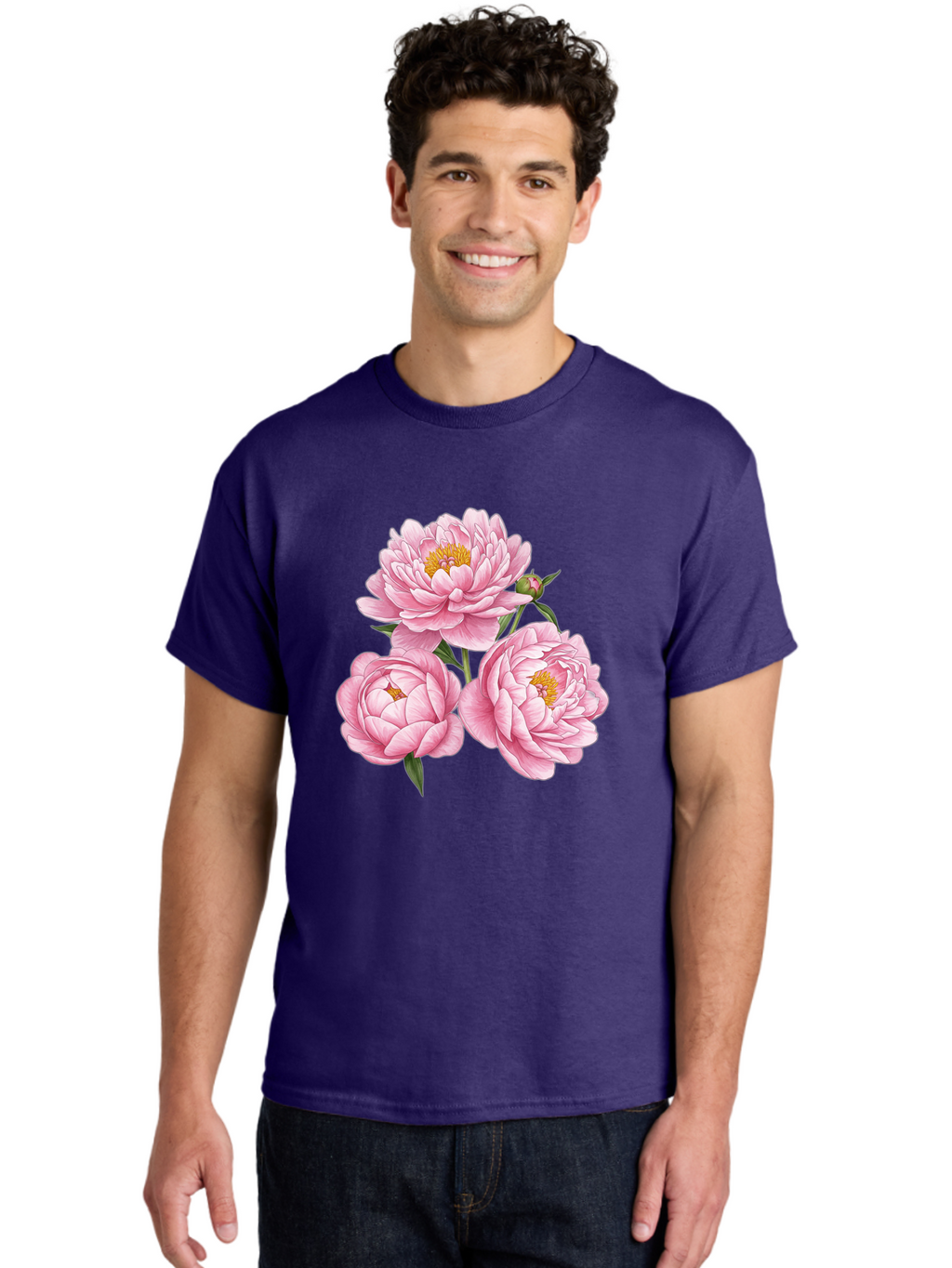 Pink-Peonies Men'S Graphic Tee, 100% Cotton, Comfortable Casual Summer Wear, Machine Washable, Vintage Camera, Old Camera, Antique Camera, Black Camera, Classic Photography, Photography Equipment, Nostalgic Device, Film Camera, Camera Art Bal141