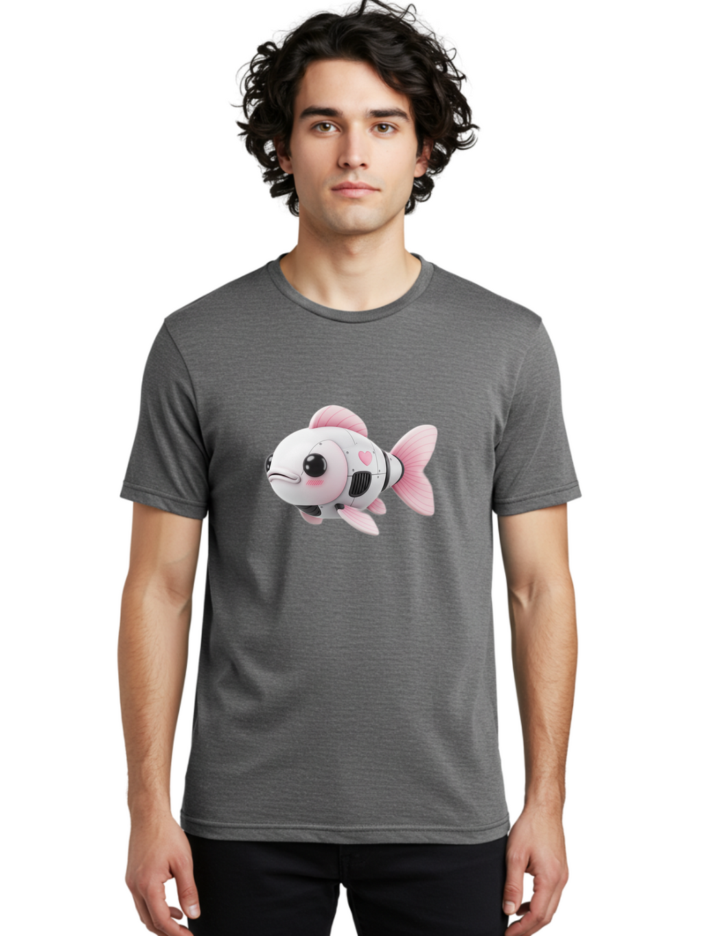 Pink-Robot-Fish Men'S Graphic Tee, 100% Cotton, Comfortable Casual Summer Wear, Machine Washable, Vintage Camera, Old Camera, Antique Camera, Black Camera, Classic Photography, Photography Equipment, Nostalgic Device, Film Camera, Camera Art Bal144