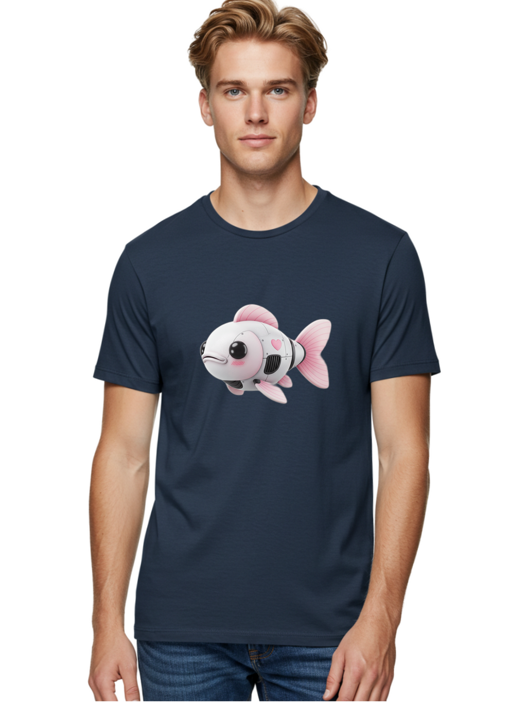 Pink-Robot-Fish Men'S Graphic Tee, 100% Cotton, Comfortable Casual Summer Wear, Machine Washable, Vintage Camera, Old Camera, Antique Camera, Black Camera, Classic Photography, Photography Equipment, Nostalgic Device, Film Camera, Camera Art Bal144