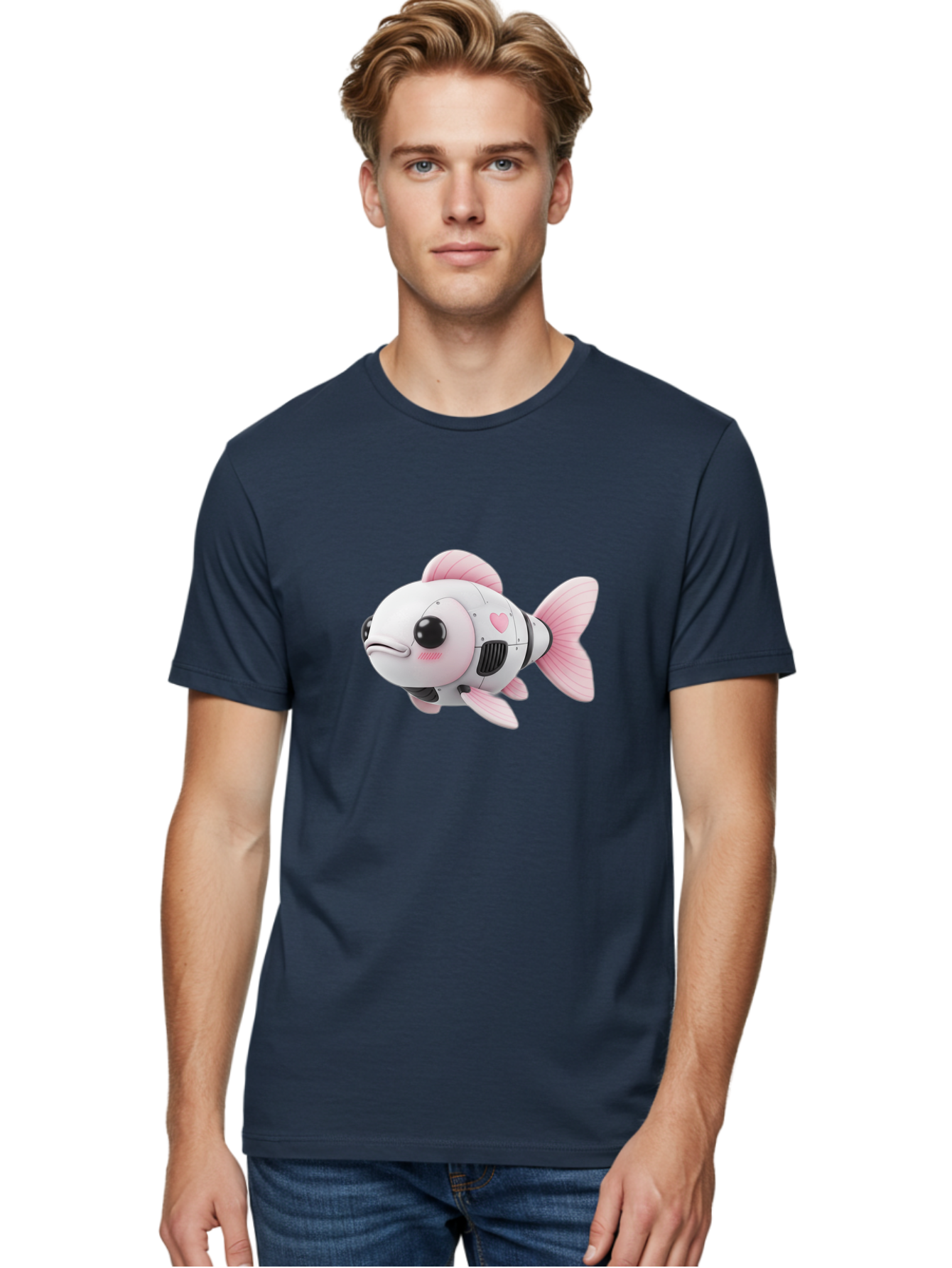 Pink-Robot-Fish Men'S Graphic Tee, 100% Cotton, Comfortable Casual Summer Wear, Machine Washable, Vintage Camera, Old Camera, Antique Camera, Black Camera, Classic Photography, Photography Equipment, Nostalgic Device, Film Camera, Camera Art Bal144