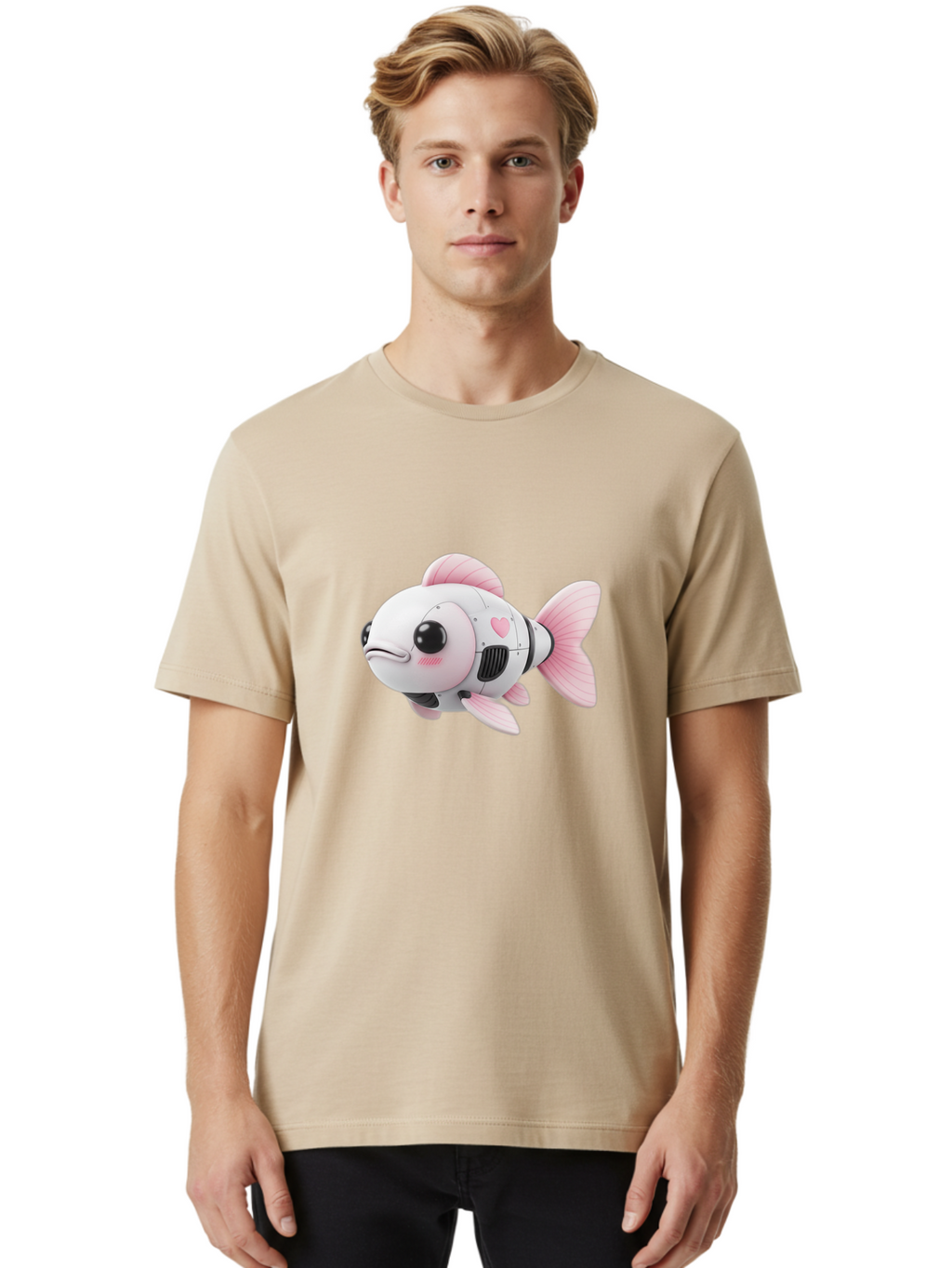 Pink-Robot-Fish Men'S Graphic Tee, 100% Cotton, Comfortable Casual Summer Wear, Machine Washable, Vintage Camera, Old Camera, Antique Camera, Black Camera, Classic Photography, Photography Equipment, Nostalgic Device, Film Camera, Camera Art Bal144