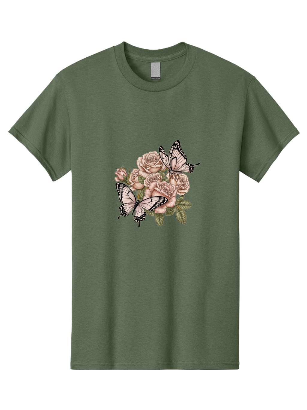 Pink-Roses-And-Butterflies Men'S Graphic Tee, 100% Cotton, Comfortable Casual Summer Wear, Machine Washable, Vintage Camera, Old Camera, Antique Camera, Black Camera, Classic Photography, Photography Equipment, Nostalgic Device, Film Camera, Bal145
