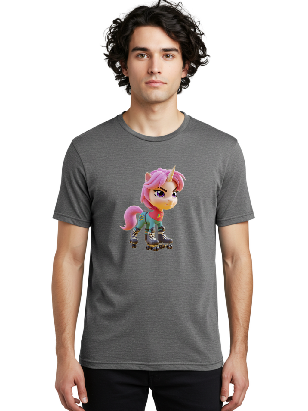 Pink-Unicorn-Roller-Skater Men'S Graphic Tee, 100% Cotton, Comfortable Casual Summer Wear, Machine Washable, Vintage Camera, Old Camera, Antique Camera, Black Camera, Classic Photography, Photography Equipment, Nostalgic Device, Film Camera, Bal147
