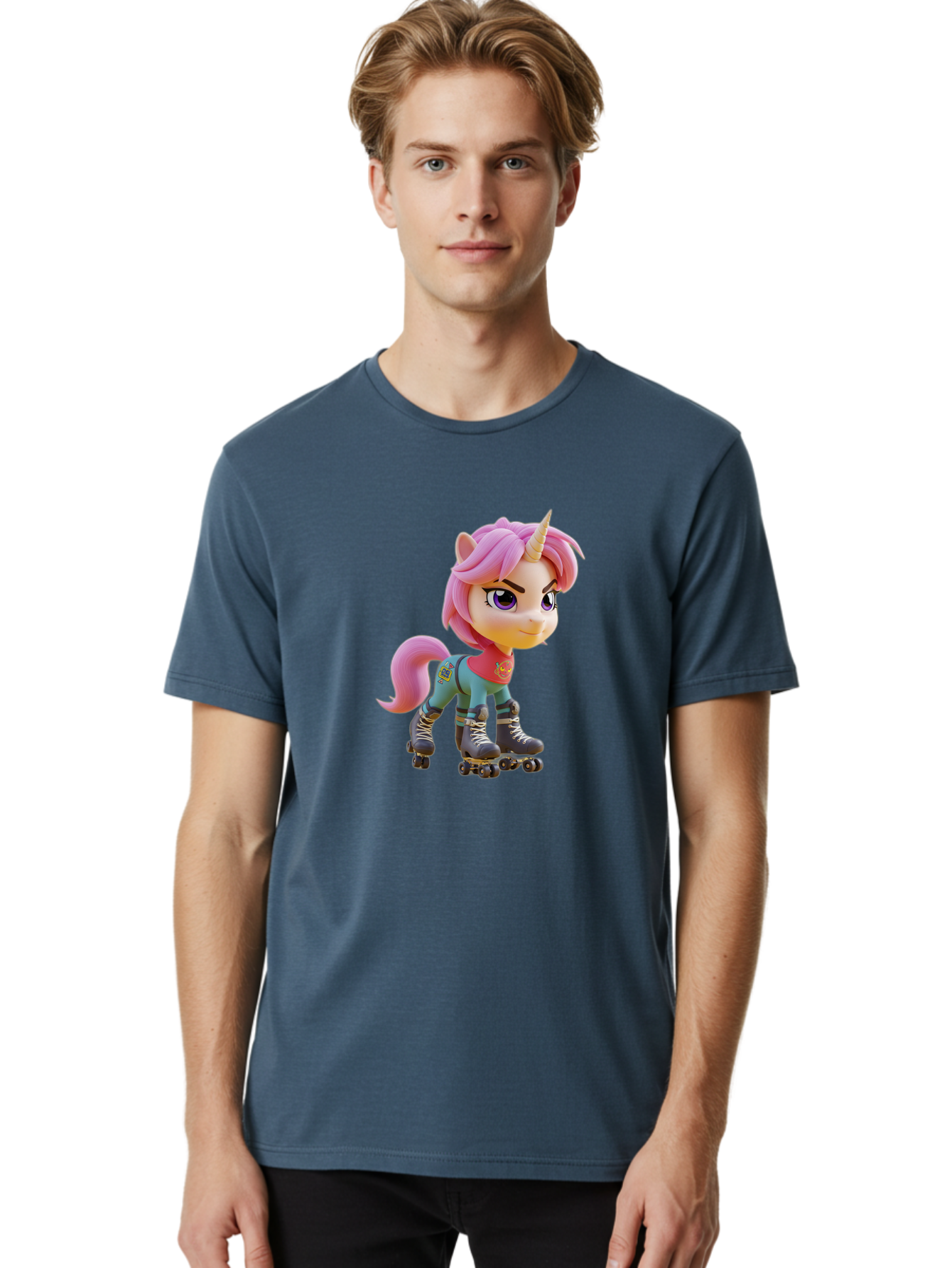 Pink-Unicorn-Roller-Skater Men'S Graphic Tee, 100% Cotton, Comfortable Casual Summer Wear, Machine Washable, Vintage Camera, Old Camera, Antique Camera, Black Camera, Classic Photography, Photography Equipment, Nostalgic Device, Film Camera, Bal147