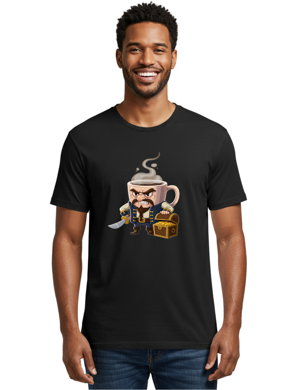 Pirate-Coffee-Mug Men'S Graphic Tee, 100% Cotton, Comfortable Casual Summer Wear, Machine Washable, Vintage Camera, Old Camera, Antique Camera, Black Camera, Classic Photography, Photography Equipment, Nostalgic Device, Film Camera, Camera Art Bal149
