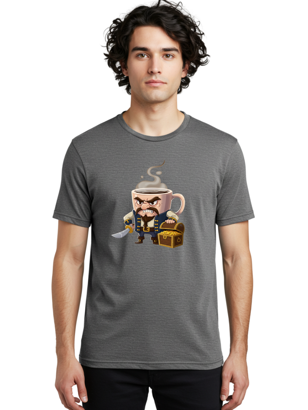 Pirate-Coffee-Mug Men'S Graphic Tee, 100% Cotton, Comfortable Casual Summer Wear, Machine Washable, Vintage Camera, Old Camera, Antique Camera, Black Camera, Classic Photography, Photography Equipment, Nostalgic Device, Film Camera, Camera Art Bal149
