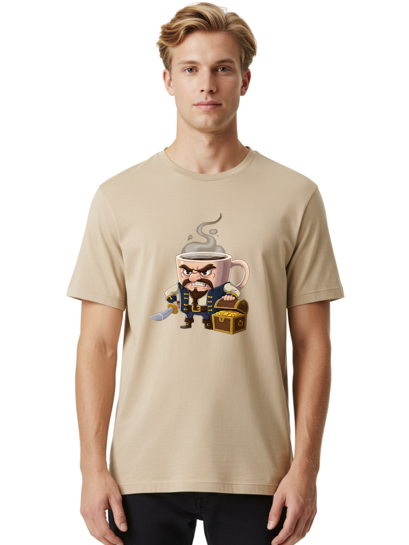 Pirate-Coffee-Mug Men'S Graphic Tee, 100% Cotton, Comfortable Casual Summer Wear, Machine Washable, Vintage Camera, Old Camera, Antique Camera, Black Camera, Classic Photography, Photography Equipment, Nostalgic Device, Film Camera, Camera Art Bal149