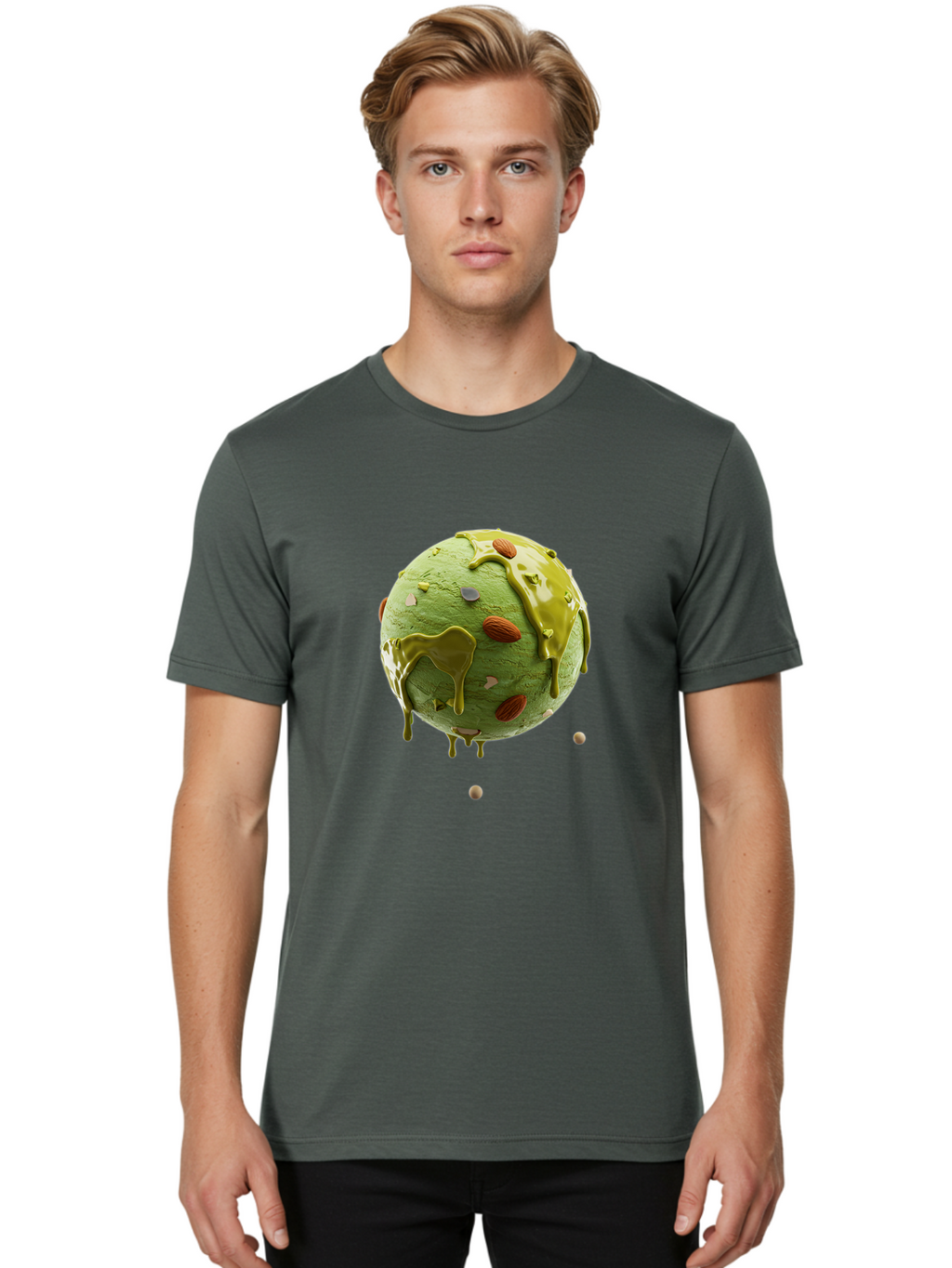 Pistachio-Ice-Cream Men'S Graphic Tee, 100% Cotton, Comfortable Casual Summer Wear, Machine Washable, Vintage Camera, Old Camera, Antique Camera, Black Camera, Classic Photography, Photography Equipment, Nostalgic Device, Film Camera, Bal152
