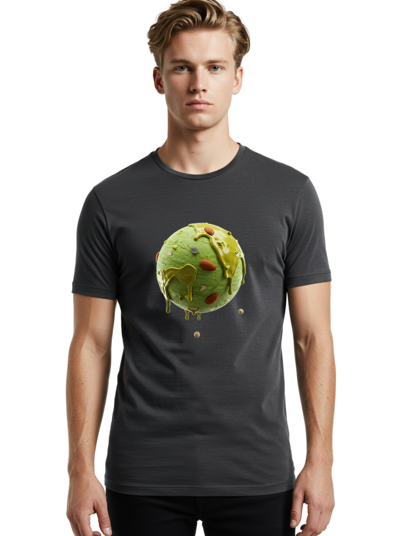 Pistachio-Ice-Cream Men'S Graphic Tee, 100% Cotton, Comfortable Casual Summer Wear, Machine Washable, Vintage Camera, Old Camera, Antique Camera, Black Camera, Classic Photography, Photography Equipment, Nostalgic Device, Film Camera, Bal152