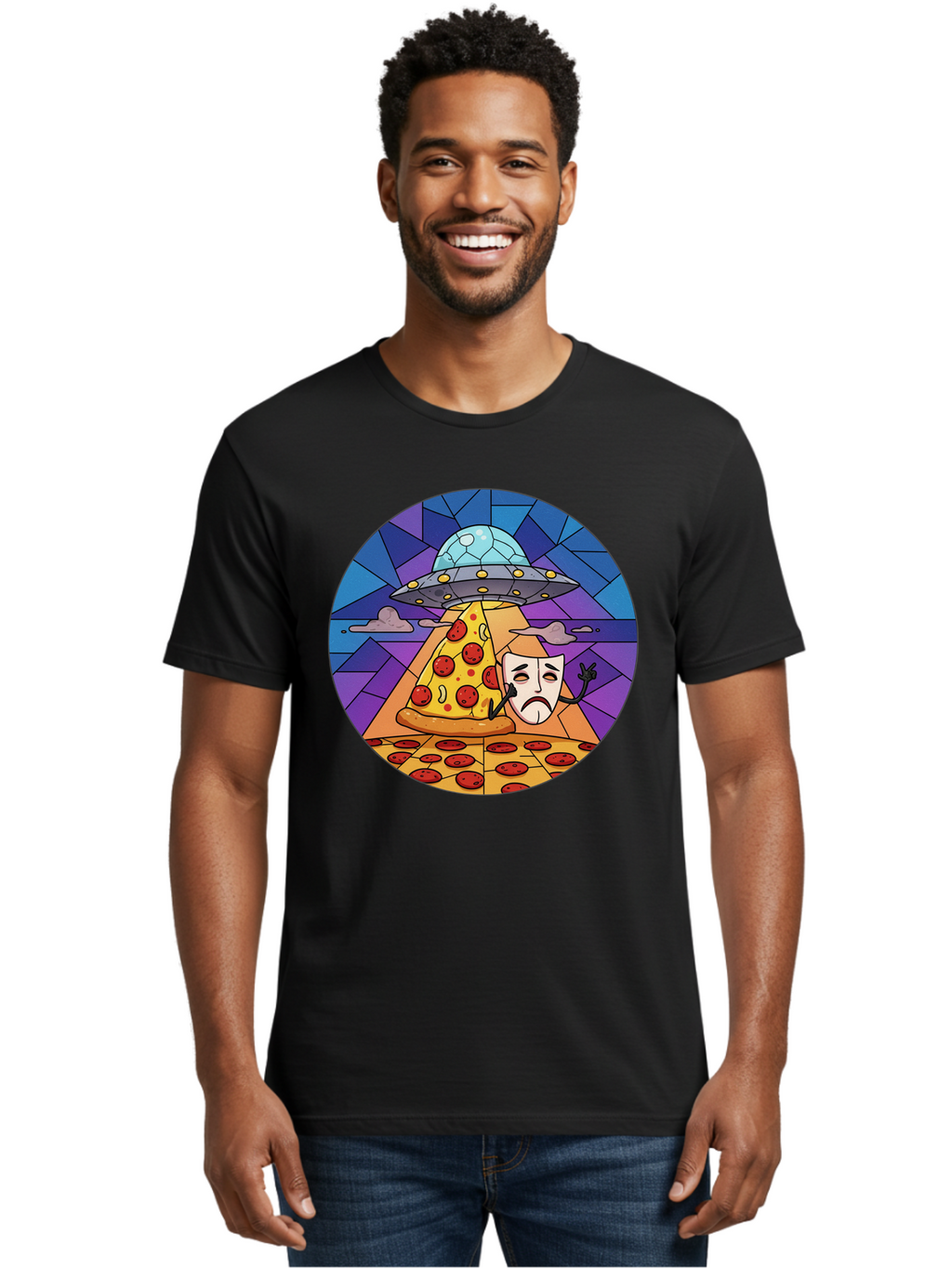 Pizza-Masquerade-Abduction Men'S Graphic Tee, 100% Cotton, Comfortable Casual Summer Wear, Machine Washable, Vintage Camera, Old Camera, Antique Camera, Black Camera, Classic Photography, Photography Equipment, Nostalgic Device, Film Camera, Bal155