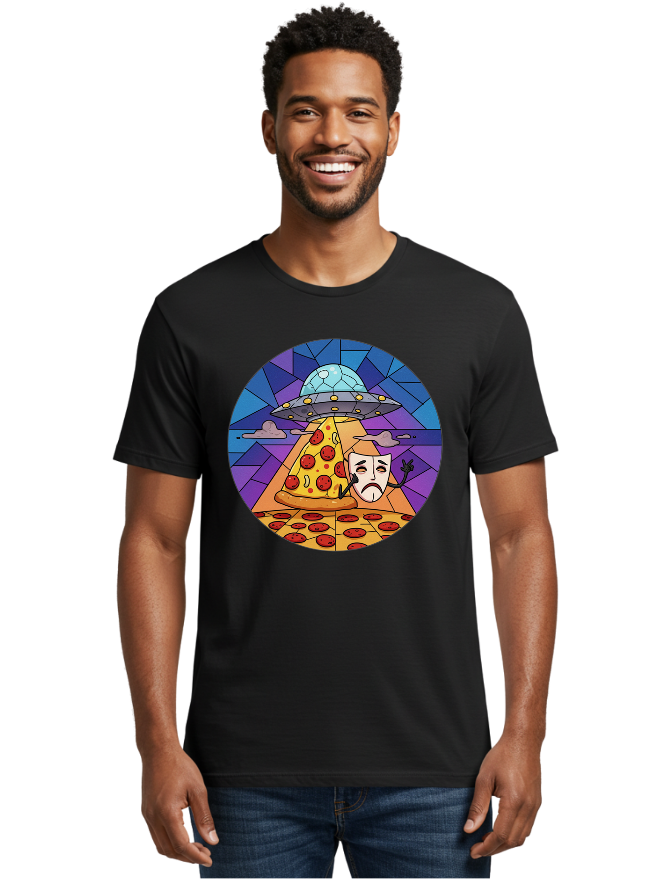 Pizza-Masquerade-Abduction Men'S Graphic Tee, 100% Cotton, Comfortable Casual Summer Wear, Machine Washable, Vintage Camera, Old Camera, Antique Camera, Black Camera, Classic Photography, Photography Equipment, Nostalgic Device, Film Camera, Bal155