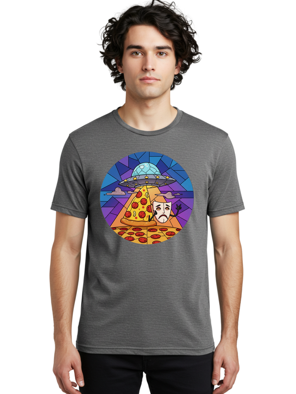 Pizza-Masquerade-Abduction Men'S Graphic Tee, 100% Cotton, Comfortable Casual Summer Wear, Machine Washable, Vintage Camera, Old Camera, Antique Camera, Black Camera, Classic Photography, Photography Equipment, Nostalgic Device, Film Camera, Bal155