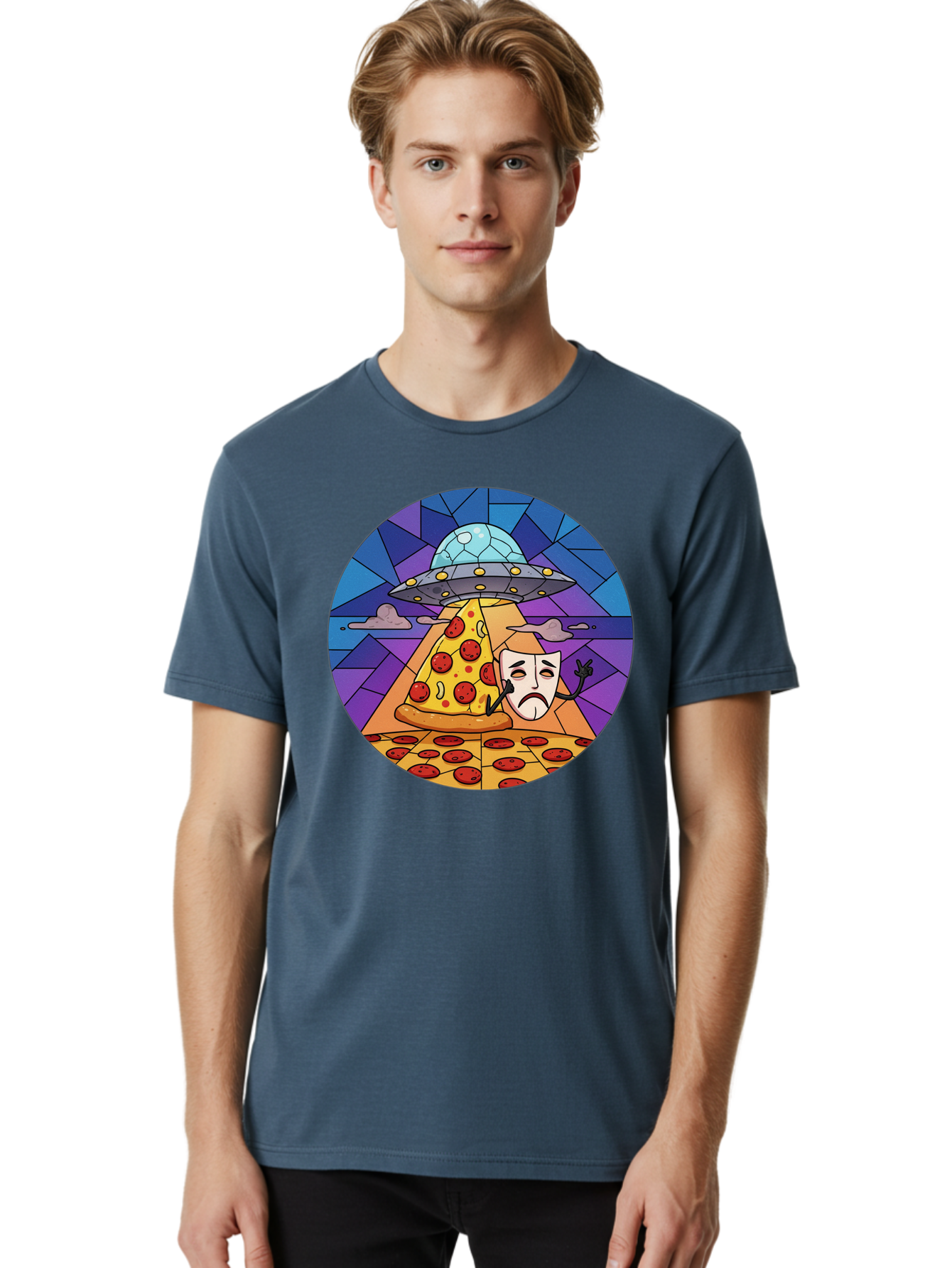 Pizza-Masquerade-Abduction Men'S Graphic Tee, 100% Cotton, Comfortable Casual Summer Wear, Machine Washable, Vintage Camera, Old Camera, Antique Camera, Black Camera, Classic Photography, Photography Equipment, Nostalgic Device, Film Camera, Bal155