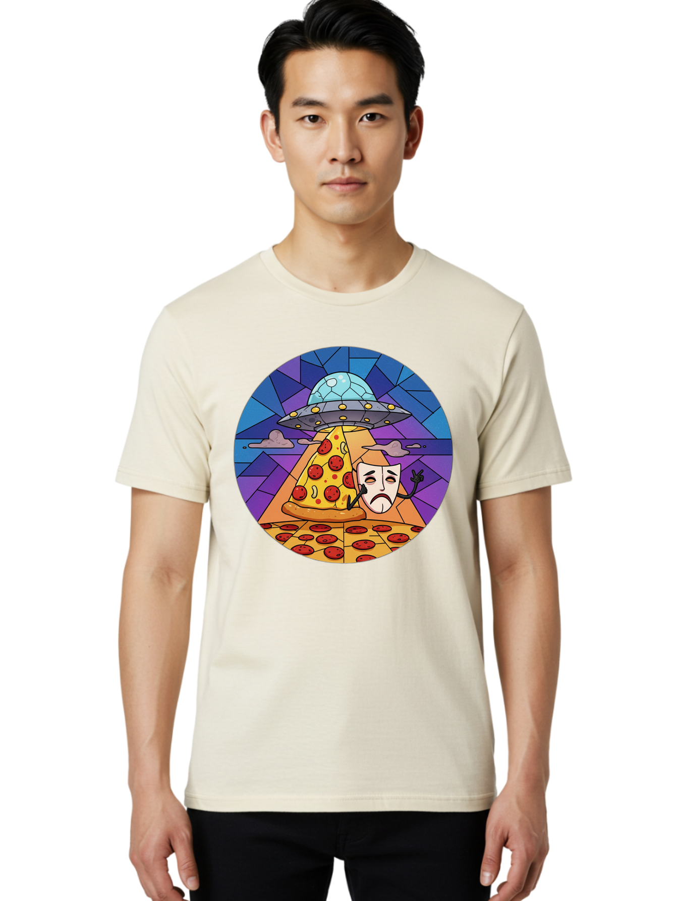 Pizza-Masquerade-Abduction Men'S Graphic Tee, 100% Cotton, Comfortable Casual Summer Wear, Machine Washable, Vintage Camera, Old Camera, Antique Camera, Black Camera, Classic Photography, Photography Equipment, Nostalgic Device, Film Camera, Bal155