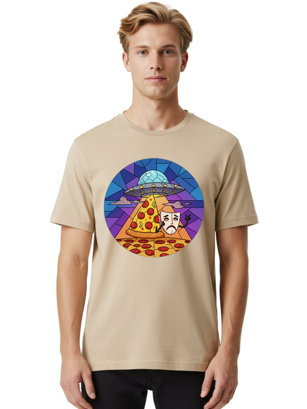 Pizza-Masquerade-Abduction Men'S Graphic Tee, 100% Cotton, Comfortable Casual Summer Wear, Machine Washable, Vintage Camera, Old Camera, Antique Camera, Black Camera, Classic Photography, Photography Equipment, Nostalgic Device, Film Camera, Bal155