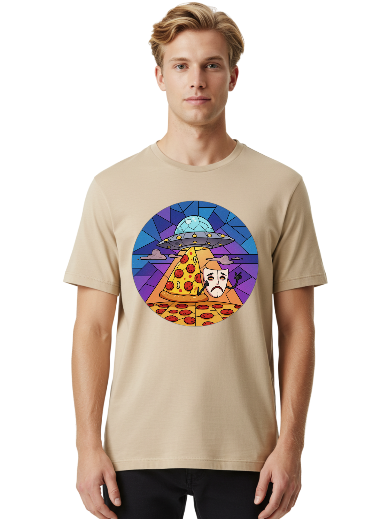 Pizza-Masquerade-Abduction Men'S Graphic Tee, 100% Cotton, Comfortable Casual Summer Wear, Machine Washable, Vintage Camera, Old Camera, Antique Camera, Black Camera, Classic Photography, Photography Equipment, Nostalgic Device, Film Camera, Bal155