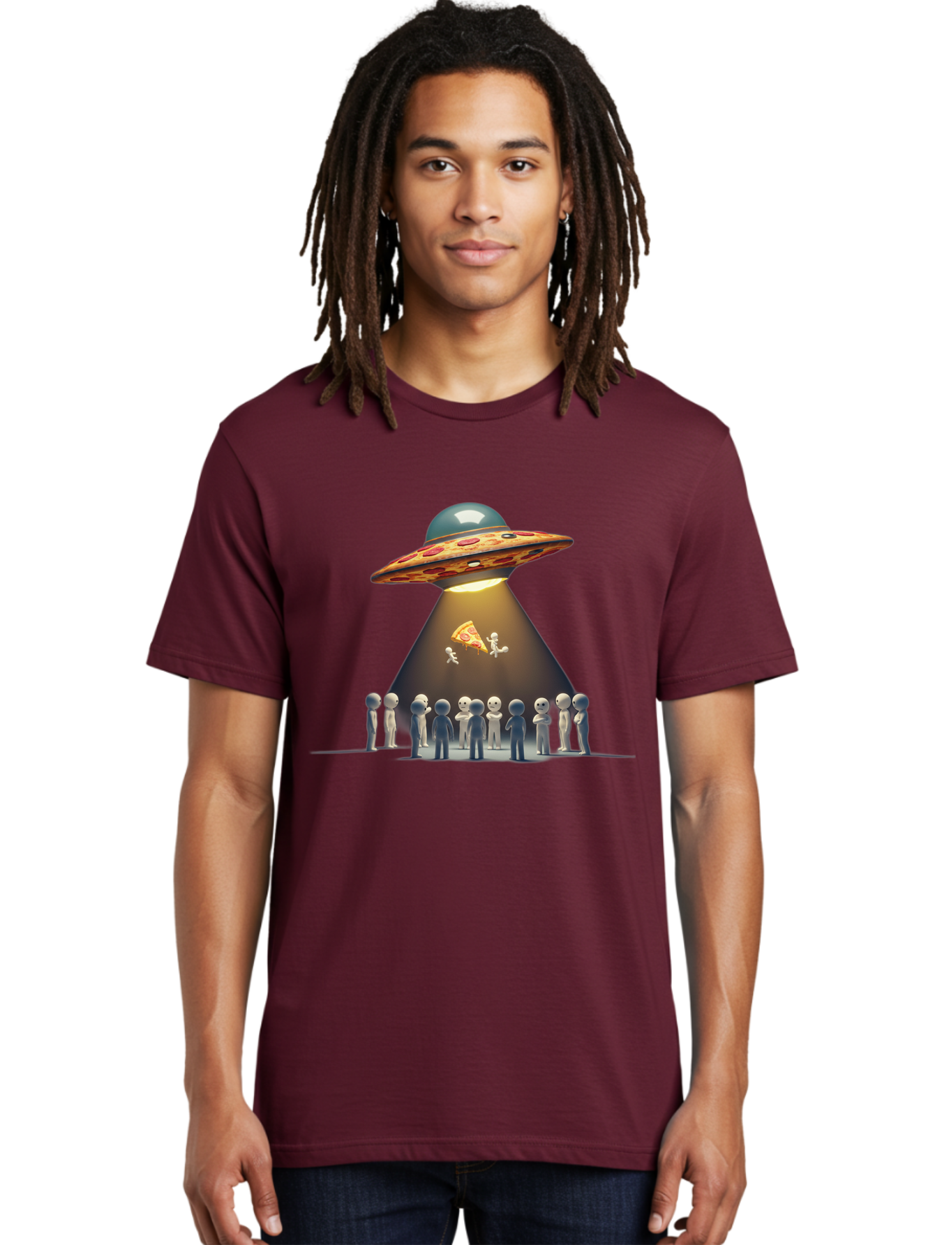 Pizza-Ufo-2 Men'S Graphic Tee, 100% Cotton, Comfortable Casual Summer Wear, Machine Washable, Vintage Camera, Old Camera, Antique Camera, Black Camera, Classic Photography, Photography Equipment, Nostalgic Device, Film Camera, Camera Art Bal157