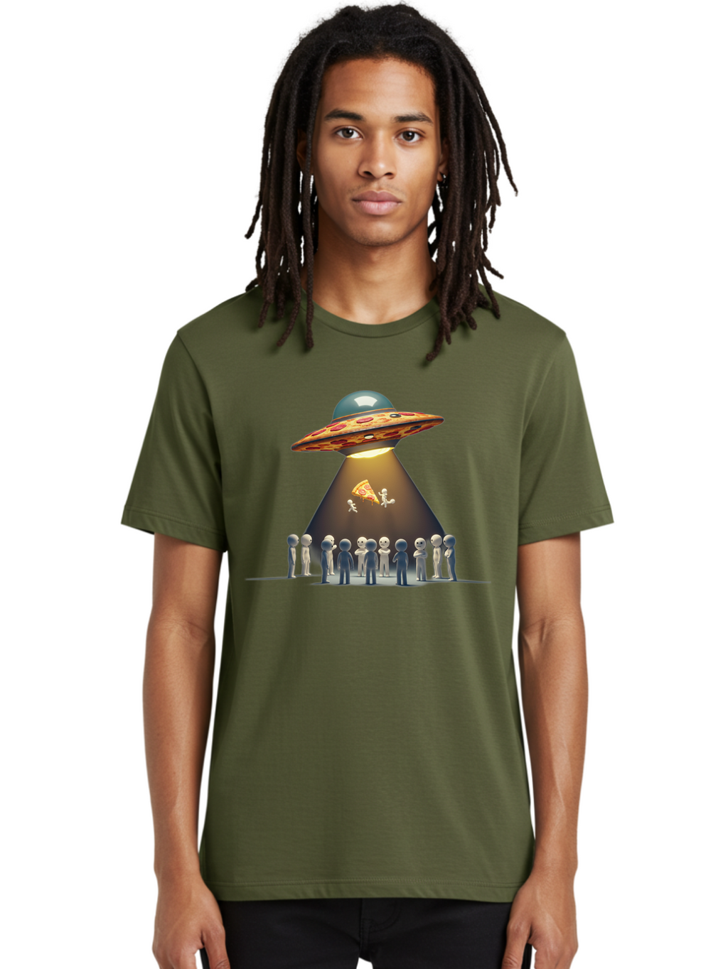 Pizza-Ufo-2 Men'S Graphic Tee, 100% Cotton, Comfortable Casual Summer Wear, Machine Washable, Vintage Camera, Old Camera, Antique Camera, Black Camera, Classic Photography, Photography Equipment, Nostalgic Device, Film Camera, Camera Art Bal157