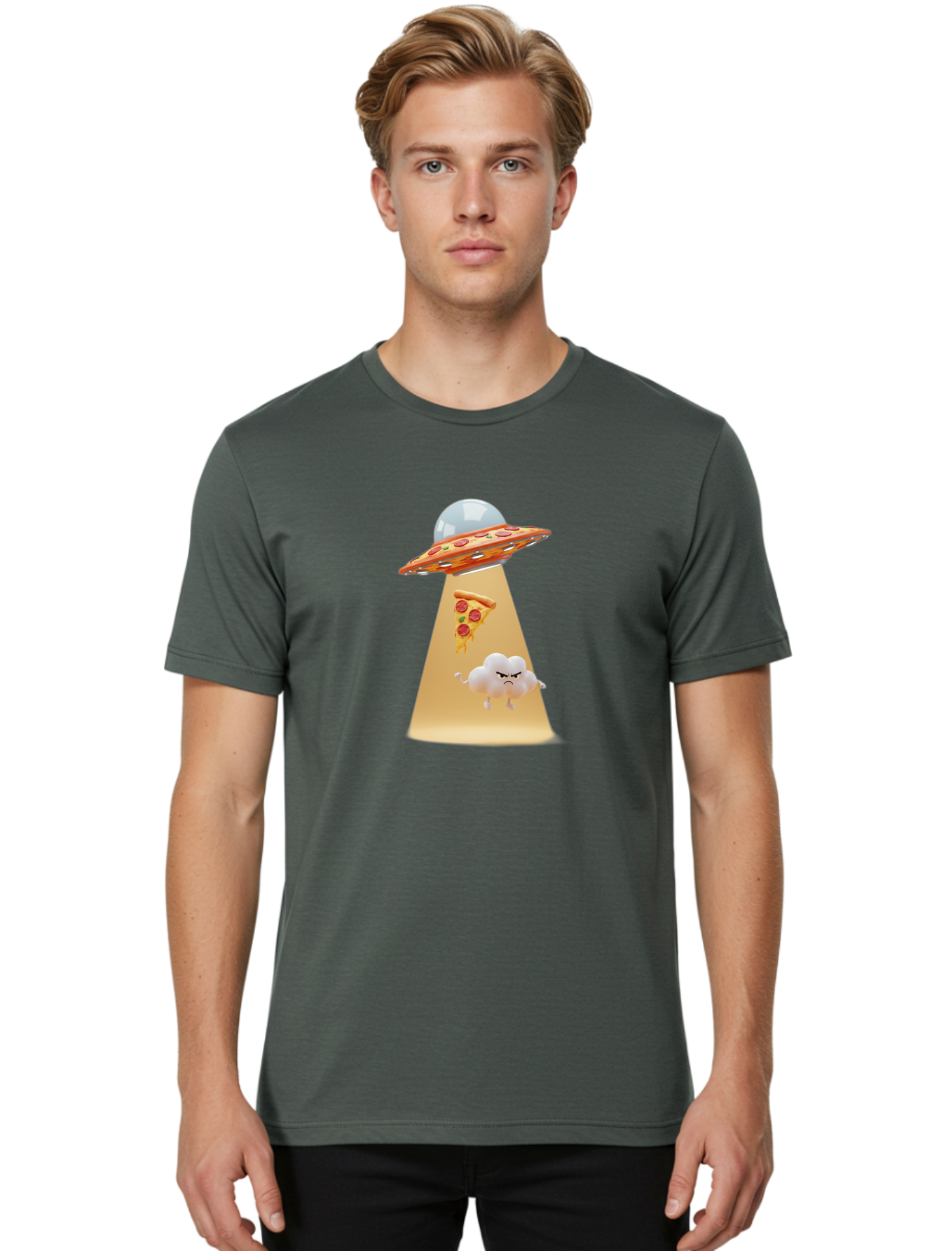 Pizza-Ufo-6 Men'S Graphic Tee, 100% Cotton, Comfortable Casual Summer Wear, Machine Washable, Vintage Camera, Old Camera, Antique Camera, Black Camera, Classic Photography, Photography Equipment, Nostalgic Device, Film Camera, Camera Art Bal161