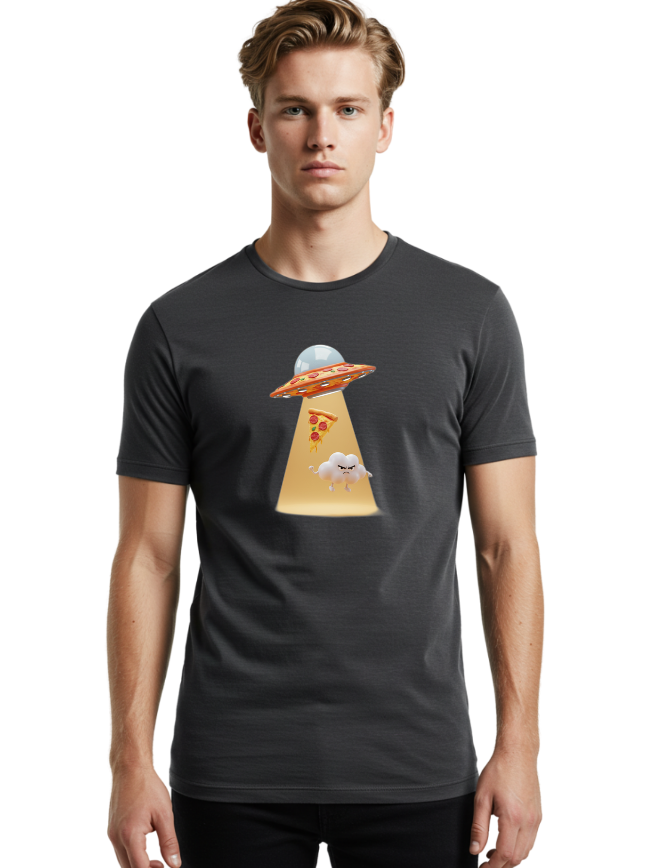 Pizza-Ufo-6 Men'S Graphic Tee, 100% Cotton, Comfortable Casual Summer Wear, Machine Washable, Vintage Camera, Old Camera, Antique Camera, Black Camera, Classic Photography, Photography Equipment, Nostalgic Device, Film Camera, Camera Art Bal161
