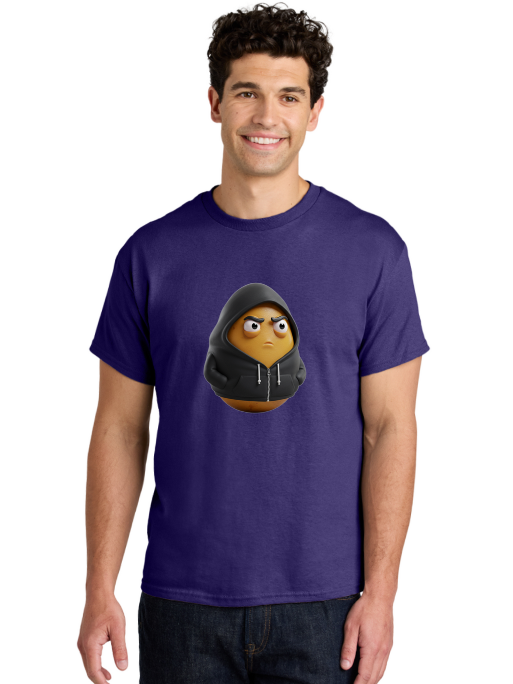 Potato-In-Hoodie Men'S Graphic Tee, 100% Cotton, Comfortable Casual Summer Wear, Machine Washable, Vintage Camera, Old Camera, Antique Camera, Black Camera, Classic Photography, Photography Equipment, Nostalgic Device, Film Camera, Camera Art Bal168