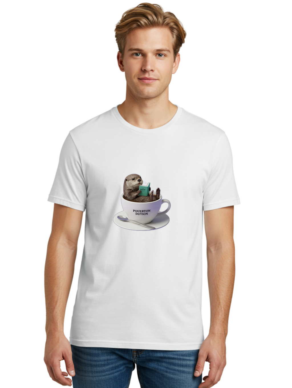 Pouerton-Duyion-Otter Men'S Graphic Tee, 100% Cotton, Comfortable Casual Summer Wear, Machine Washable, Vintage Camera, Old Camera, Antique Camera, Black Camera, Classic Photography, Photography Equipment, Nostalgic Device, Film Camera, Bal171