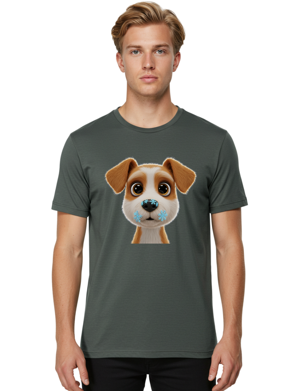 Puppy-With-Snowflakes Men'S Graphic Tee, 100% Cotton, Comfortable Casual Summer Wear, Machine Washable, Vintage Camera, Old Camera, Antique Camera, Black Camera, Classic Photography, Photography Equipment, Nostalgic Device, Film Camera, Bal175
