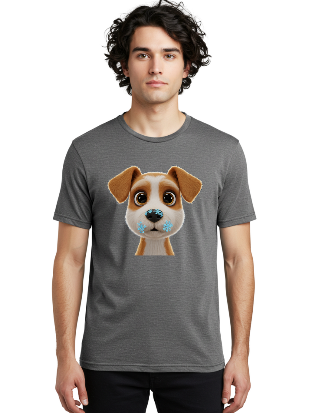 Puppy-With-Snowflakes Men'S Graphic Tee, 100% Cotton, Comfortable Casual Summer Wear, Machine Washable, Vintage Camera, Old Camera, Antique Camera, Black Camera, Classic Photography, Photography Equipment, Nostalgic Device, Film Camera, Bal175
