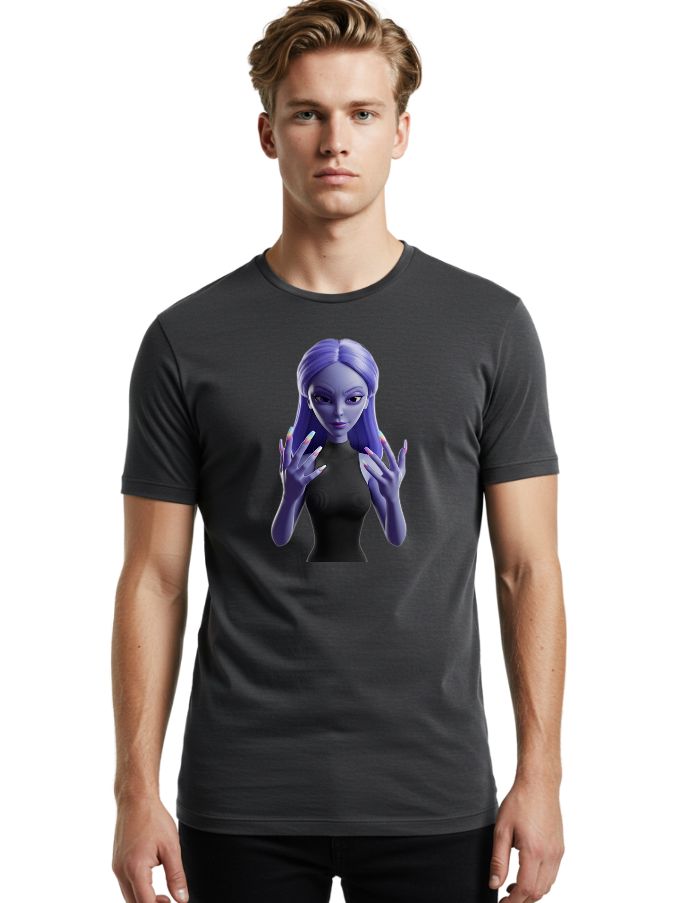 Purple-Cartoon-Character Men'S Graphic Tee, 100% Cotton, Comfortable Casual Summer Wear, Machine Washable, Vintage Camera, Old Camera, Antique Camera, Black Camera, Classic Photography, Photography Equipment, Nostalgic Device, Film Camera, Bal179