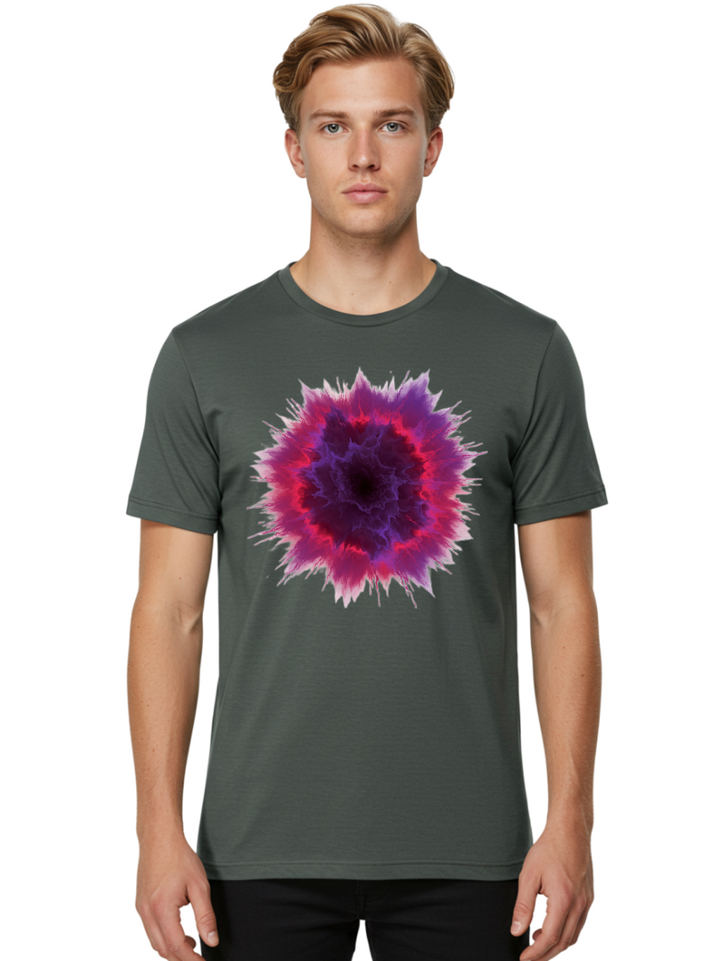 Purple-Explosive-Bloom Men'S Graphic Tee, 100% Cotton, Comfortable Casual Summer Wear, Machine Washable, Vintage Camera, Old Camera, Antique Camera, Black Camera, Classic Photography, Photography Equipment, Nostalgic Device, Film Camera, Bal183