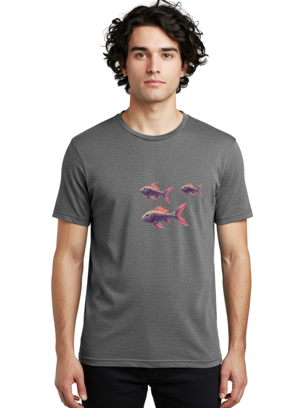 Purple-Fish Men'S Graphic Tee, 100% Cotton, Comfortable Casual Summer Wear, Machine Washable, Vintage Camera, Old Camera, Antique Camera, Black Camera, Classic Photography, Photography Equipment, Nostalgic Device, Film Camera, Camera Art Bal185