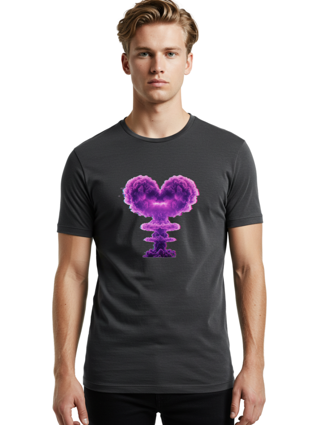 Purple-Heart-Explosion Men'S Graphic Tee, 100% Cotton, Comfortable Casual Summer Wear, Machine Washable, Vintage Camera, Old Camera, Antique Camera, Black Camera, Classic Photography, Photography Equipment, Nostalgic Device, Film Camera, Bal186