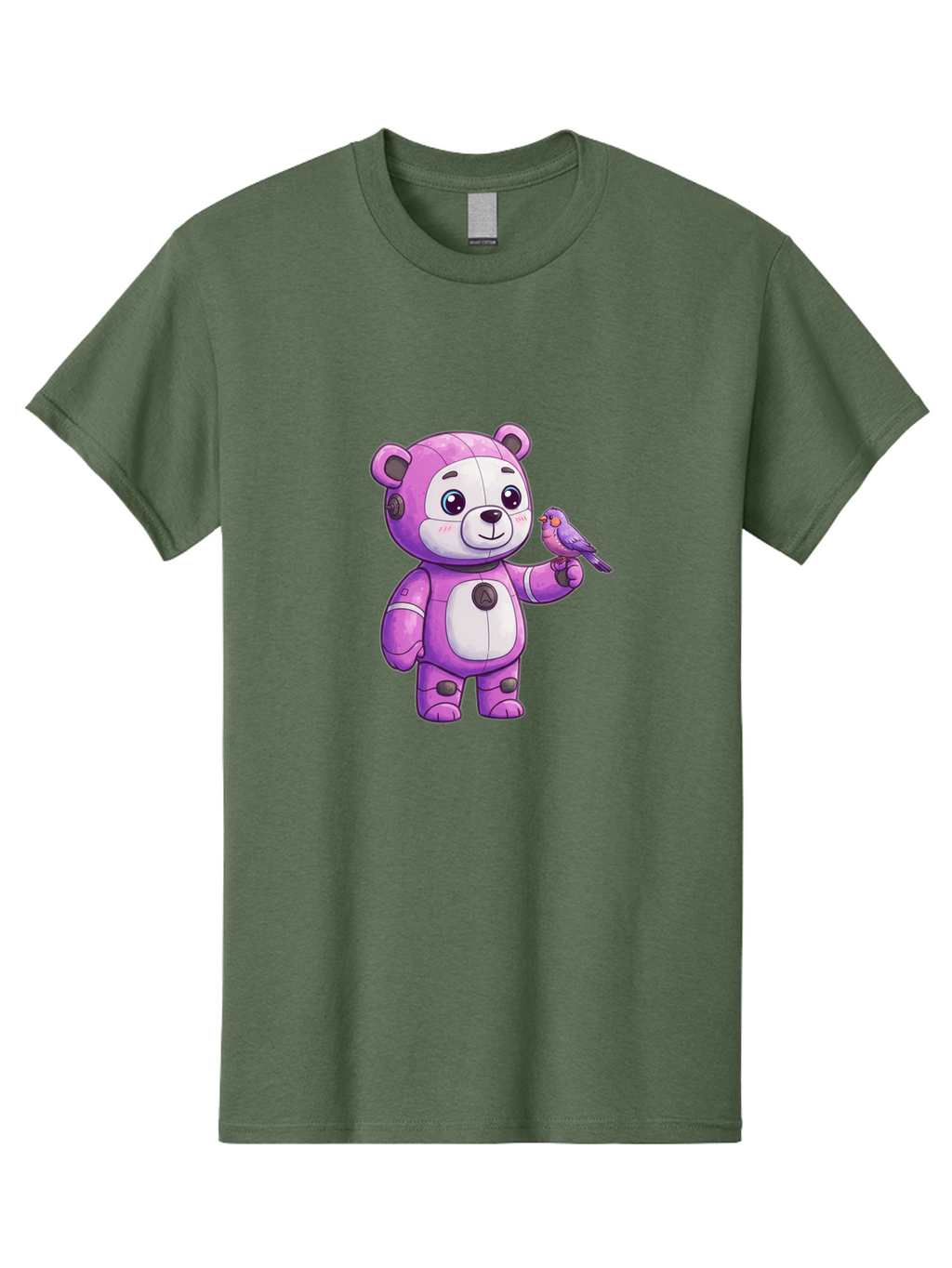 Purple-Robot-Bear Men'S Graphic Tee, 100% Cotton, Comfortable Casual Summer Wear, Machine Washable, Vintage Camera, Old Camera, Antique Camera, Black Camera, Classic Photography, Photography Equipment, Nostalgic Device, Film Camera, Camera Art Bal188
