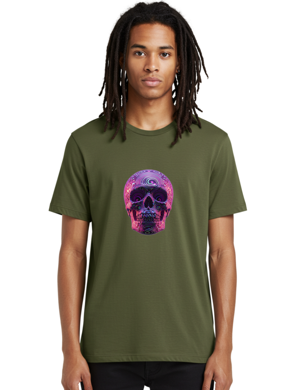 Purple-Skull Men'S Graphic Tee, 100% Cotton, Comfortable Casual Summer Wear, Machine Washable, Vintage Camera, Old Camera, Antique Camera, Black Camera, Classic Photography, Photography Equipment, Nostalgic Device, Film Camera, Camera Art Bal189
