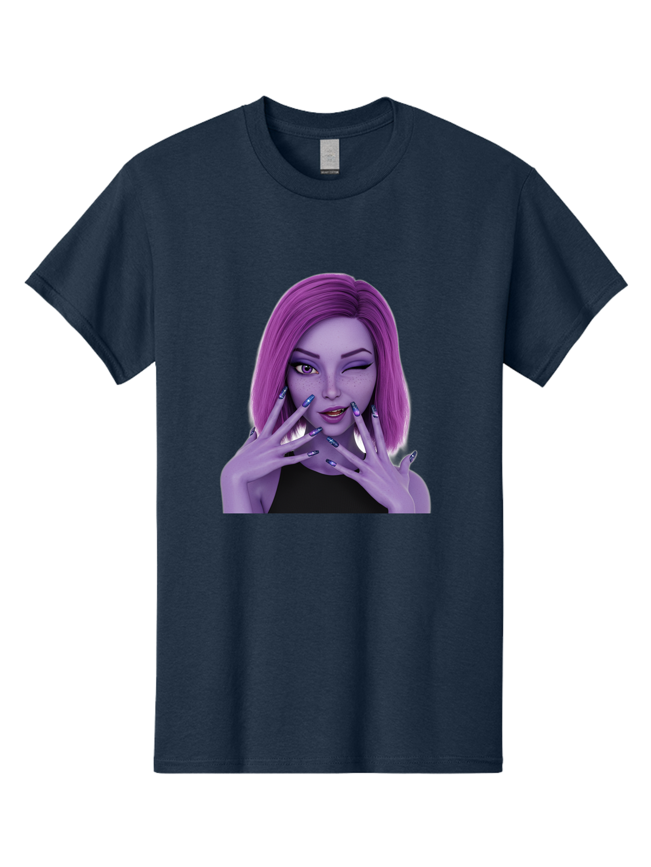 Purple-Woman-Portrait Men'S Graphic Tee, 100% Cotton, Comfortable Casual Summer Wear, Machine Washable, Vintage Camera, Old Camera, Antique Camera, Black Camera, Classic Photography, Photography Equipment, Nostalgic Device, Film Camera, Bal190