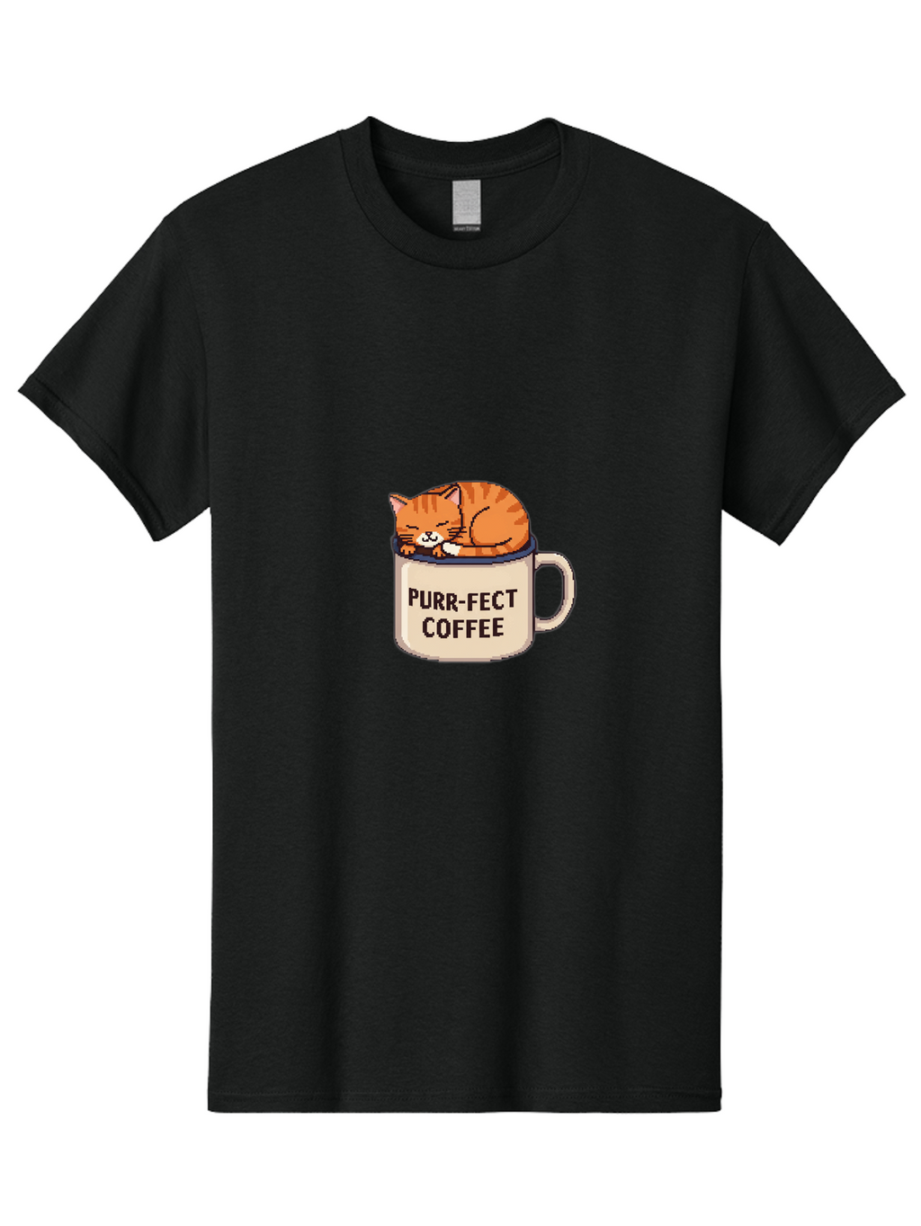 Purr-Fect-Coffee Men'S Graphic Tee, 100% Cotton, Comfortable Casual Summer Wear, Machine Washable, Vintage Camera, Old Camera, Antique Camera, Black Camera, Classic Photography, Photography Equipment, Nostalgic Device, Film Camera, Camera Art Bal191