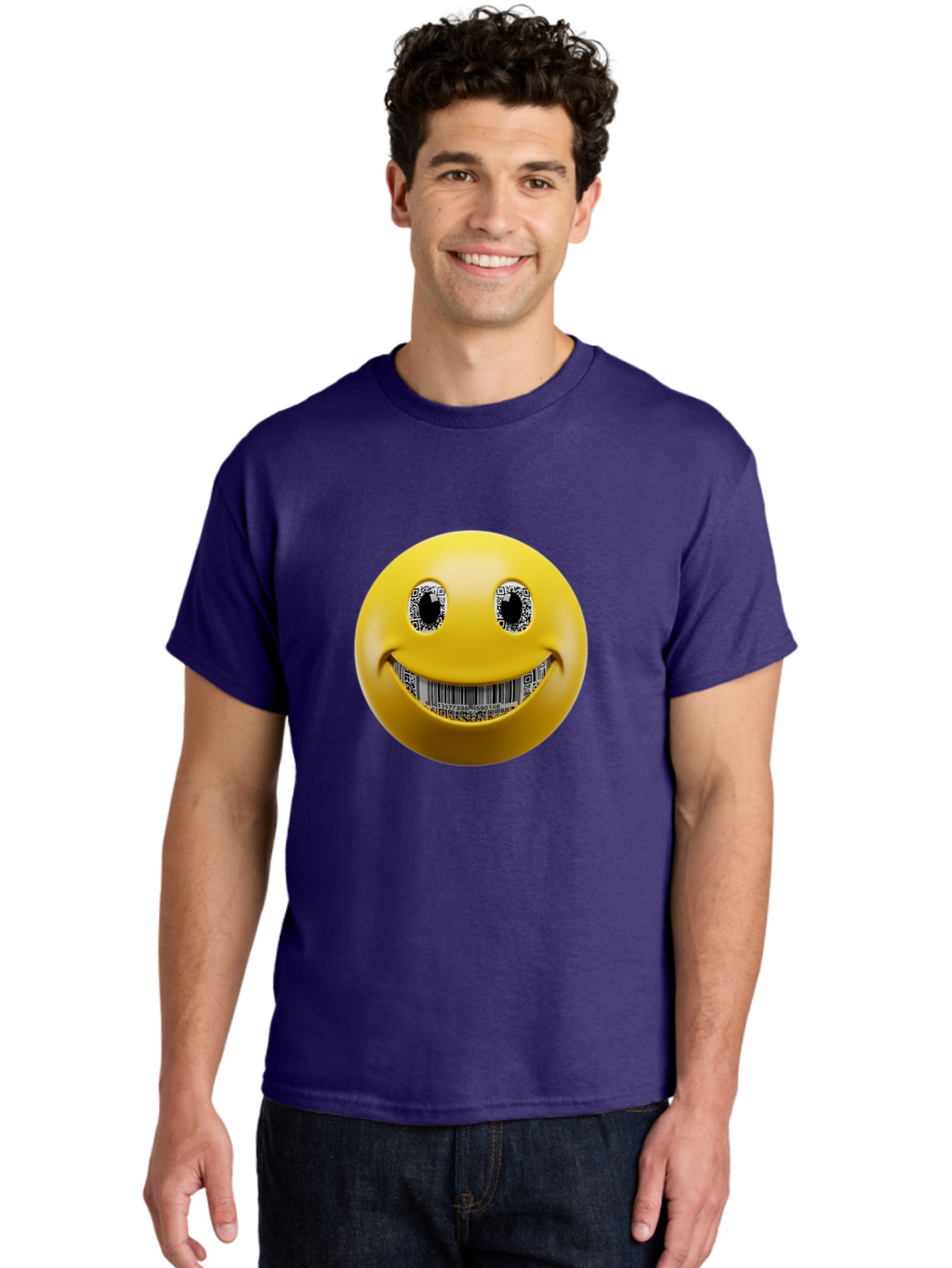 Qr-Code-Smiley Men'S Graphic Tee, 100% Cotton, Comfortable Casual Summer Wear, Machine Washable, Vintage Camera, Old Camera, Antique Camera, Black Camera, Classic Photography, Photography Equipment, Nostalgic Device, Film Camera, Camera Art Bal192