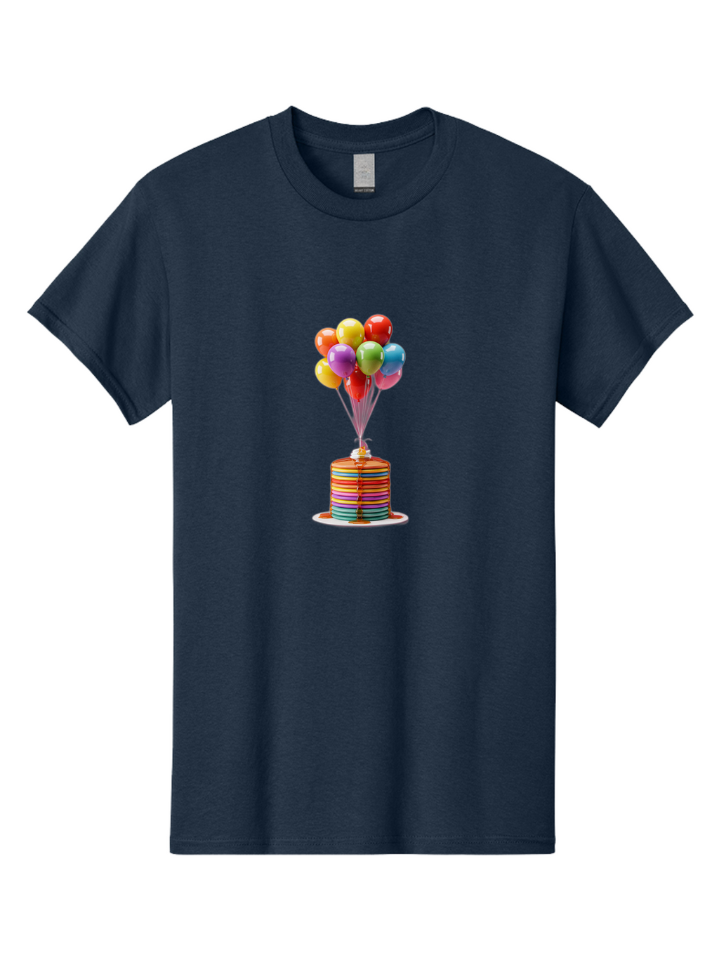 Rainbow-Cake-With-Balloons Men'S Graphic Tee, 100% Cotton, Comfortable Casual Summer Wear, Machine Washable, Vintage Camera, Old Camera, Antique Camera, Black Camera, Classic Photography, Photography Equipment, Nostalgic Device, Film Camera, Bal196