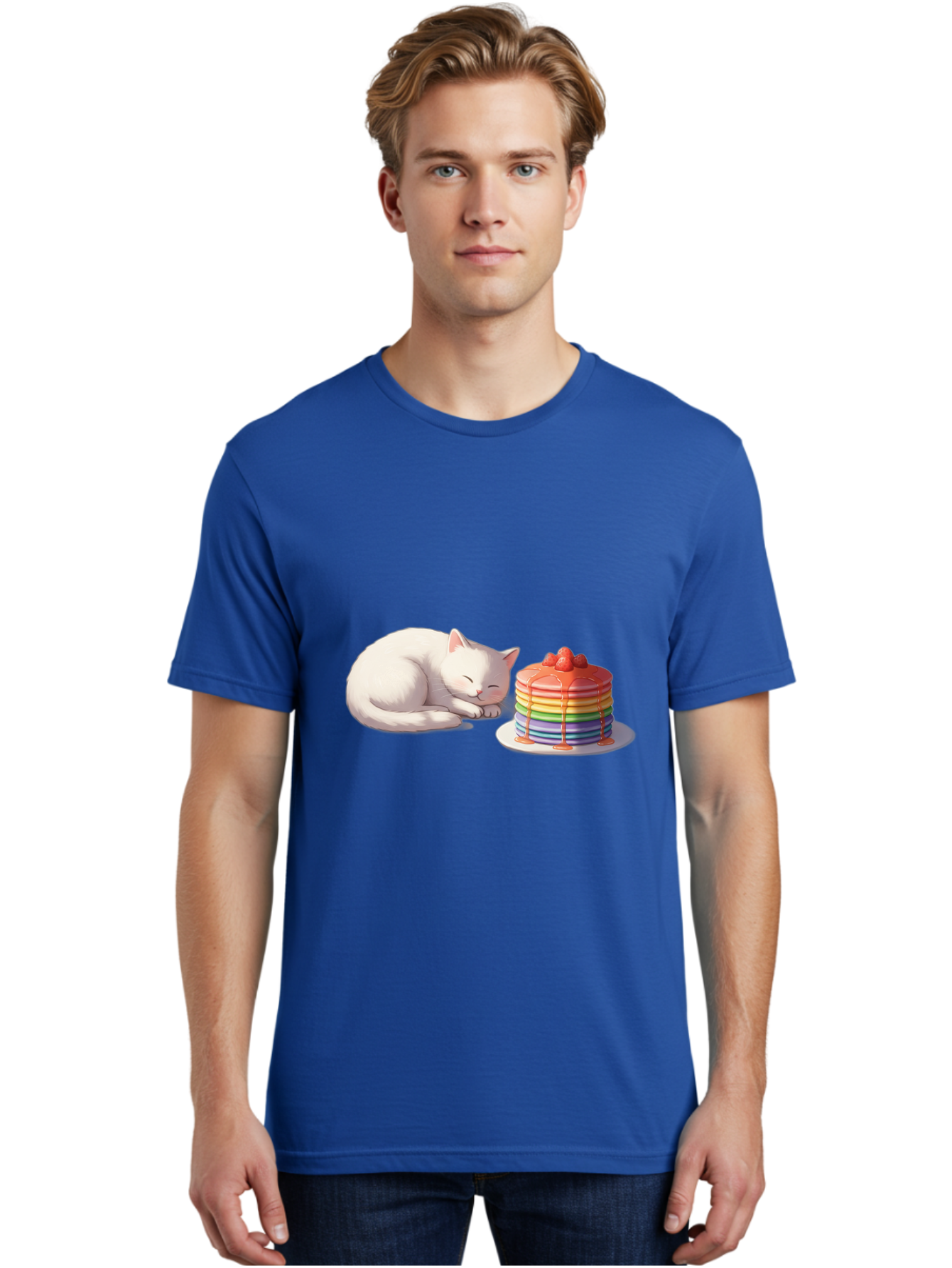 Rainbow-Pancakes-And-Cat Men'S Graphic Tee, 100% Cotton, Comfortable Casual Summer Wear, Machine Washable, Vintage Camera, Old Camera, Antique Camera, Black Camera, Classic Photography, Photography Equipment, Nostalgic Device, Film Camera, Bal200
