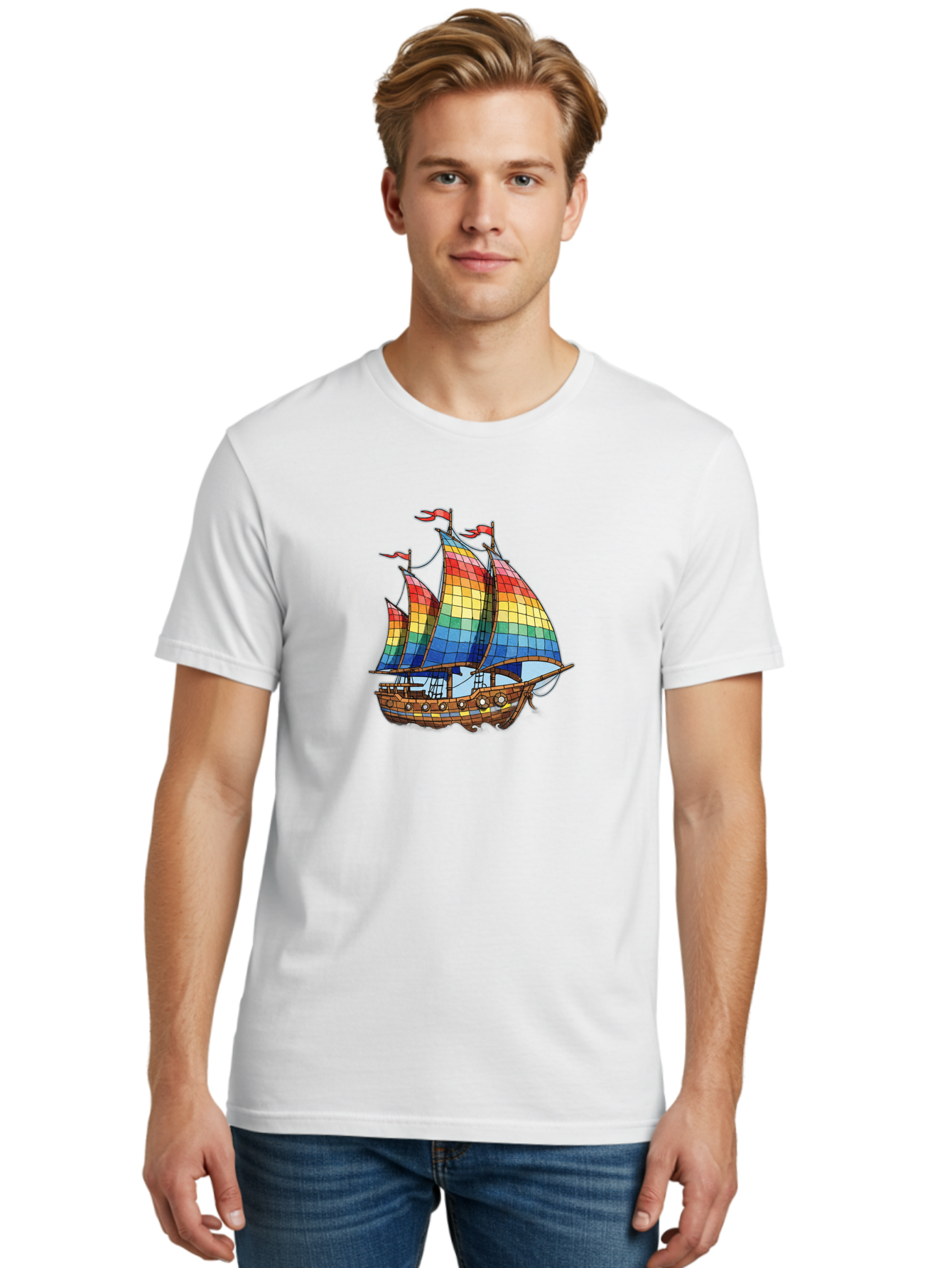 Rainbow-Sailboat Men'S Graphic Tee, 100% Cotton, Comfortable Casual Summer Wear, Machine Washable, Vintage Camera, Old Camera, Antique Camera, Black Camera, Classic Photography, Photography Equipment, Nostalgic Device, Film Camera, Camera Art Bal201