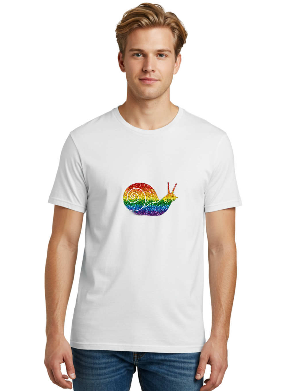 Rainbow-Snail-2 Men'S Graphic Tee, 100% Cotton, Comfortable Casual Summer Wear, Machine Washable, Vintage Camera, Old Camera, Antique Camera, Black Camera, Classic Photography, Photography Equipment, Nostalgic Device, Film Camera, Camera Art Bal203