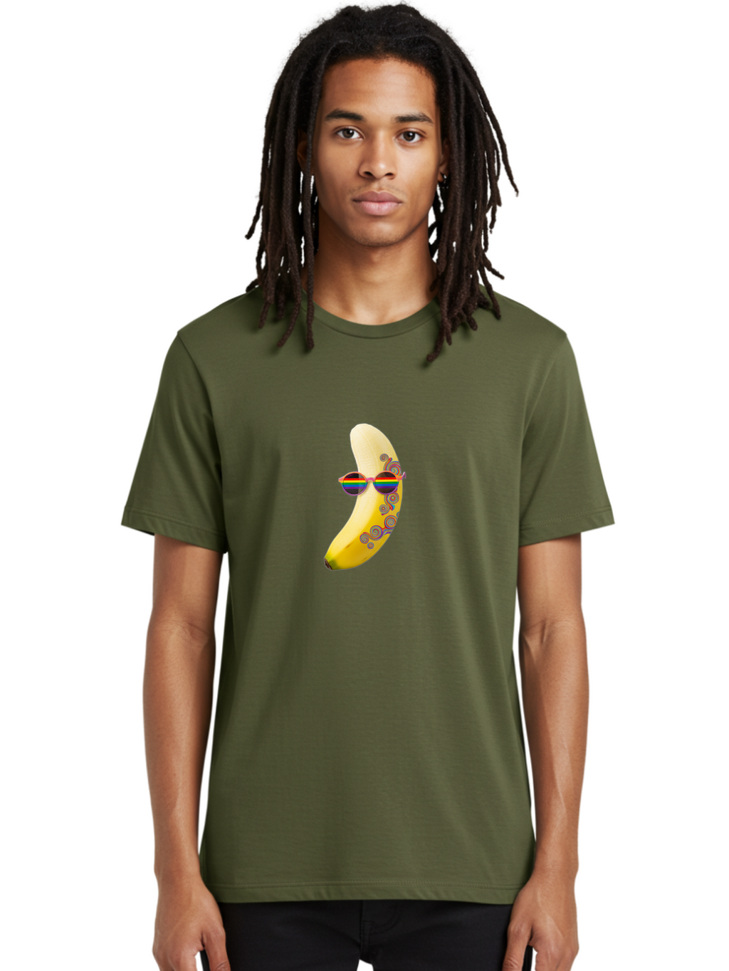 Rainbow-Sunglasses-Banana Men'S Graphic Tee, 100% Cotton, Comfortable Casual Summer Wear, Machine Washable, Vintage Camera, Old Camera, Antique Camera, Black Camera, Classic Photography, Photography Equipment, Nostalgic Device, Film Camera, Bal205