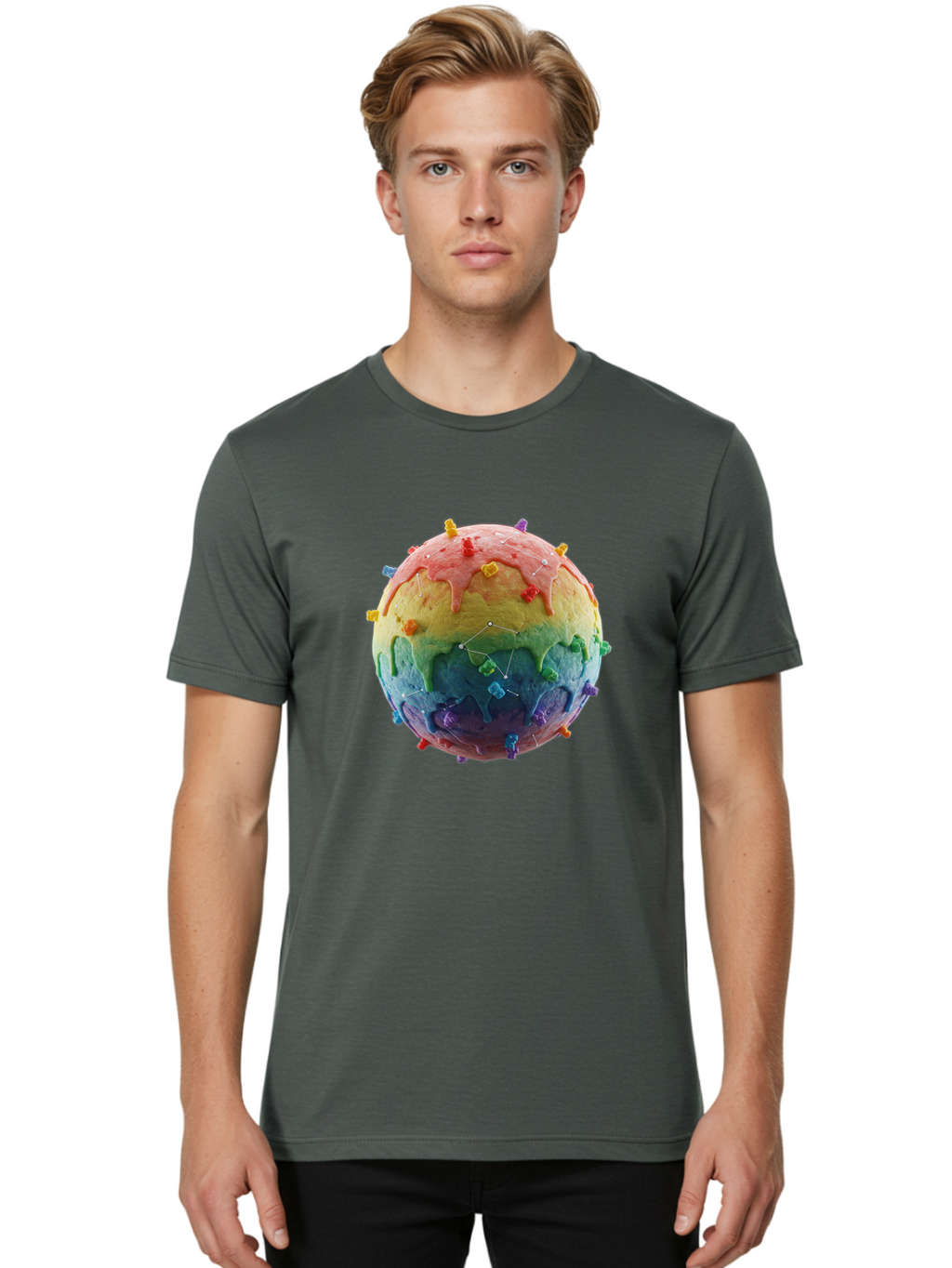 Rainbow-Virus Men'S Graphic Tee, 100% Cotton, Comfortable Casual Summer Wear, Machine Washable, Vintage Camera, Old Camera, Antique Camera, Black Camera, Classic Photography, Photography Equipment, Nostalgic Device, Film Camera, Camera Art Bal207