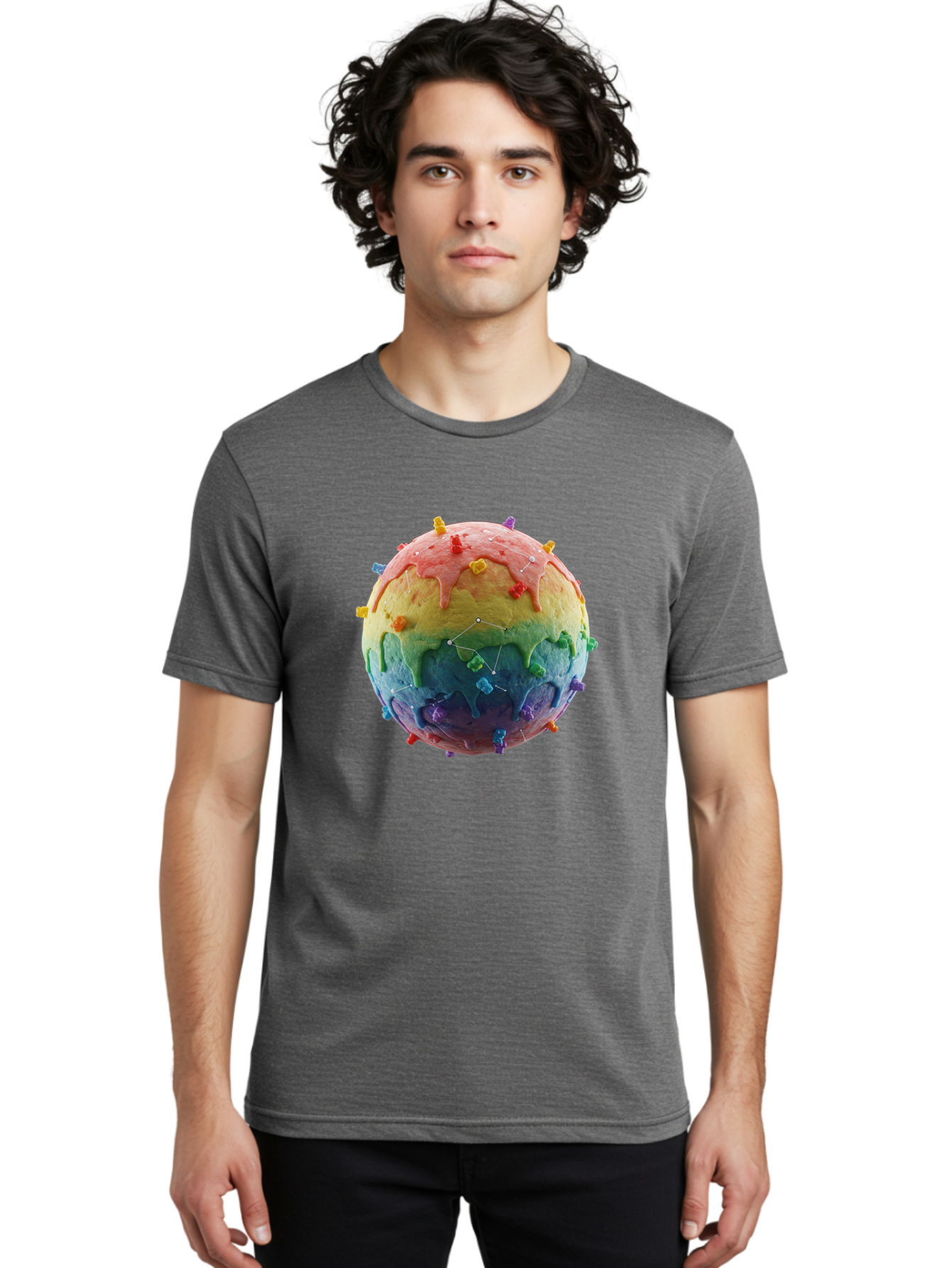 Rainbow-Virus Men'S Graphic Tee, 100% Cotton, Comfortable Casual Summer Wear, Machine Washable, Vintage Camera, Old Camera, Antique Camera, Black Camera, Classic Photography, Photography Equipment, Nostalgic Device, Film Camera, Camera Art Bal207